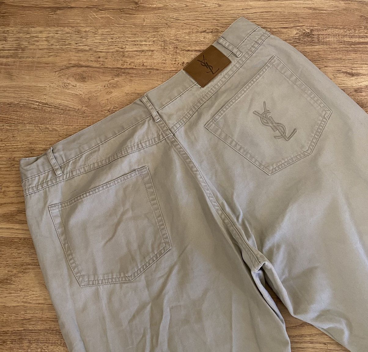 Yves Saint Laurent Yves Saint Laurent Pocket Logo Pants x Luxury x Vintage Size US 38 / EU 54 - 11 Thumbnail