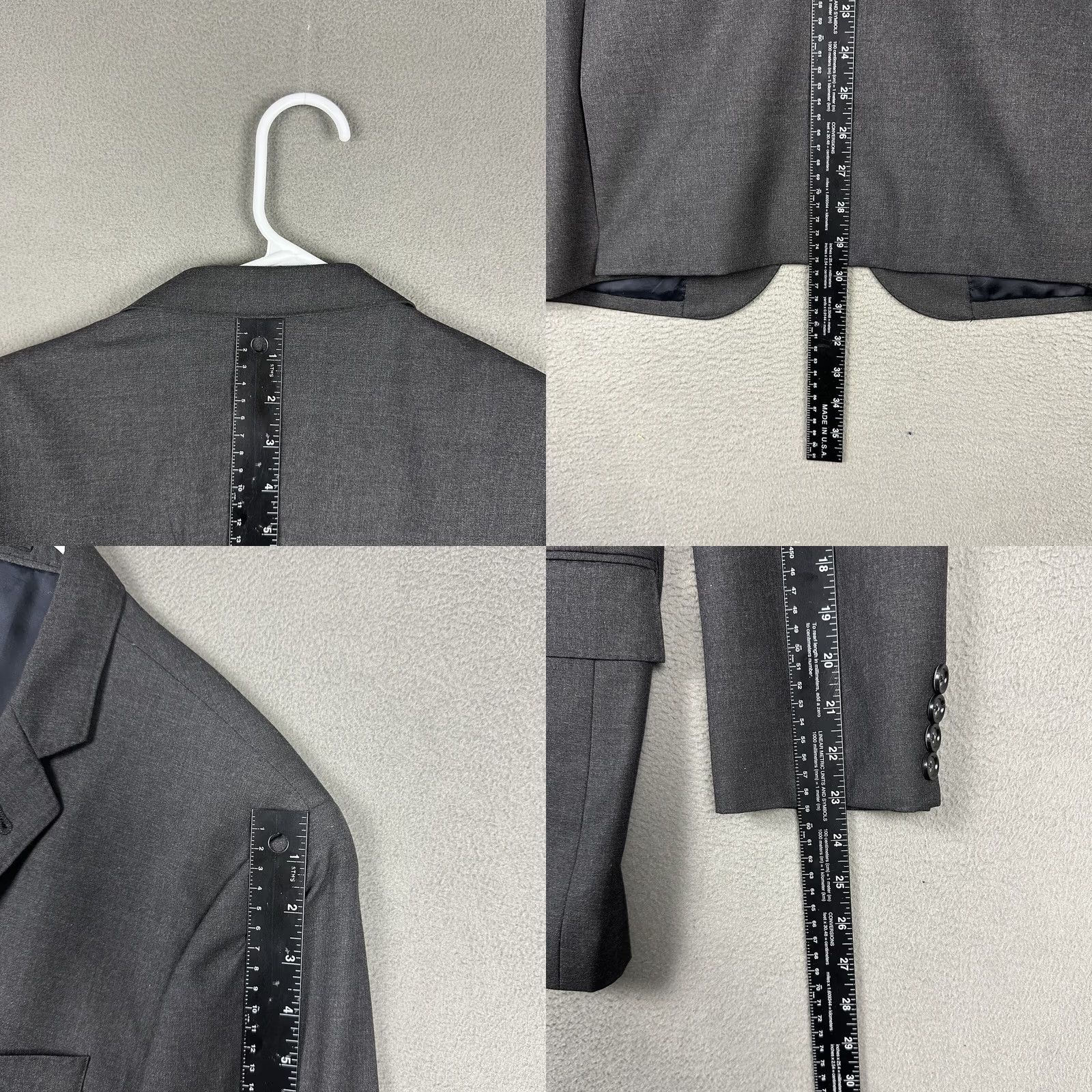 J.Crew J.CREW Blazer Wool Navy Blue Sport Coat Mens 41R Loro Piana Super 120's Notch Lapel Four-Button Flat Front Regular Fit Wool Blazer Navy Mens 41R Size 42R - 10 Thumbnail
