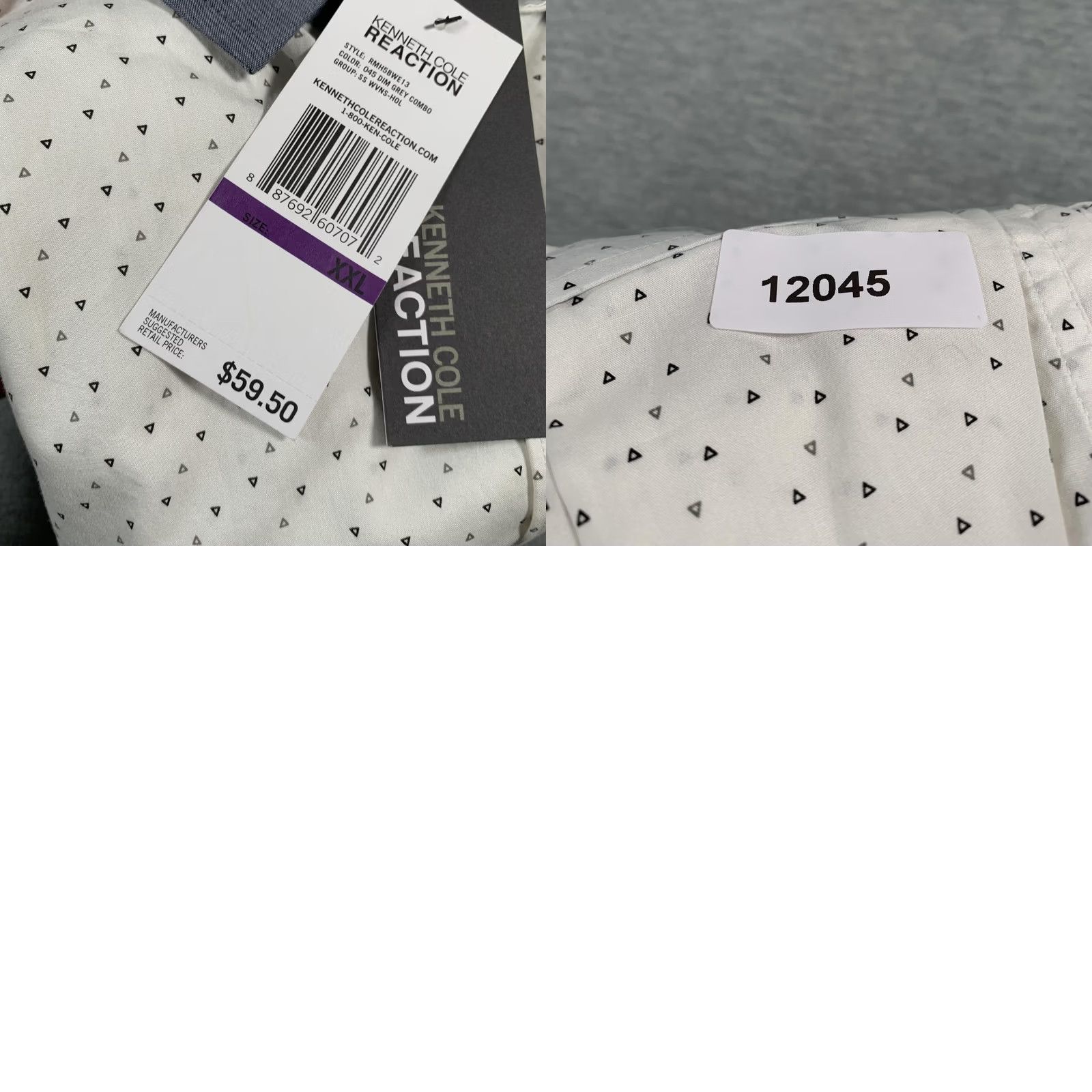 Kenneth Cole Kenneth Cole Reaction Mens 2XL Super Slim Fit Shirt Short Sleeve Micro Print Size US XXL / EU 58 / 5 - 9 Thumbnail