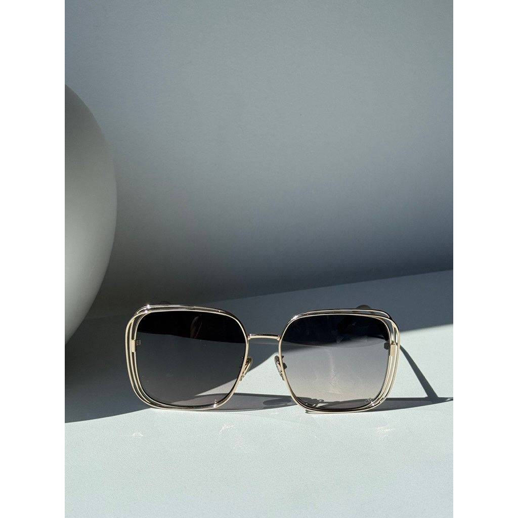 Dior NEW Dior FilDior S1U Square Sunglasses in Gold Grey Size ONE SIZE - 6 Thumbnail