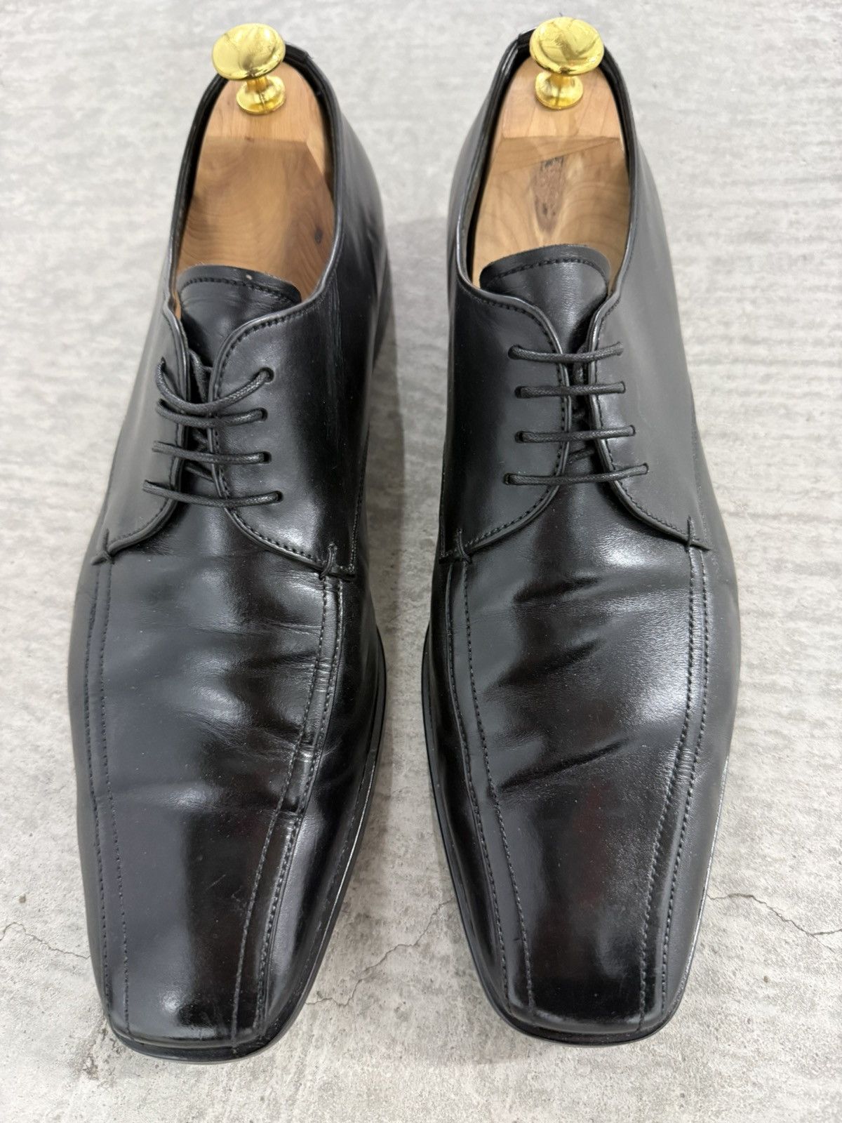 Prada Prada Black leather lace up dress shoes Size US 10 / EU 43 - 1 Thumbnail