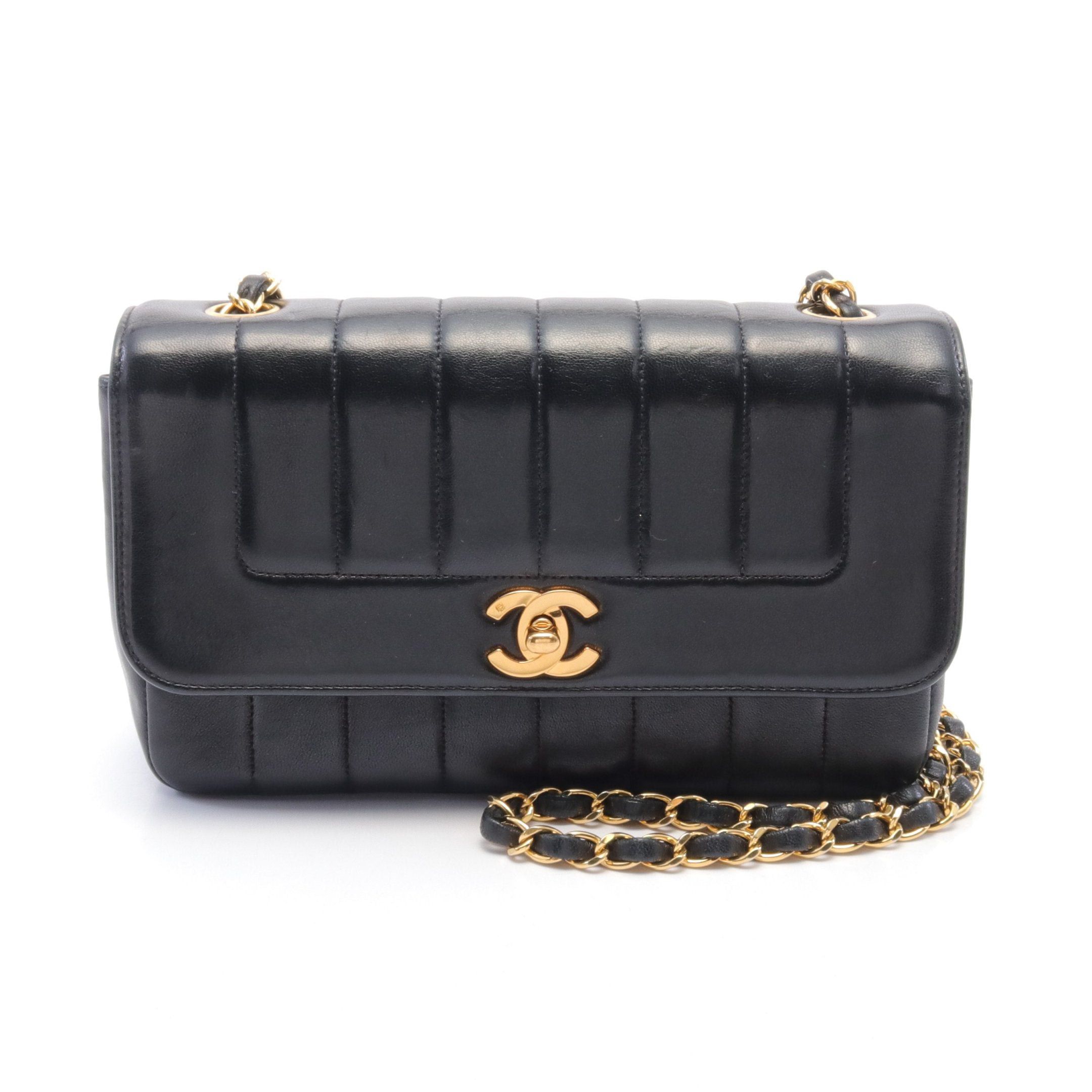 Chanel Chanel Mademoiselle Chain Shoulder Bag Lambskin Black Gold Hardware Size ONE SIZE - 1 Thumbnail