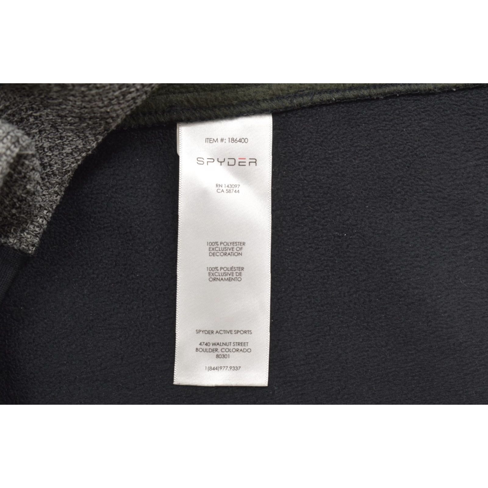 Spyder Spyder Mens Sweater 2XL Gray Black 1/4 Zip Fleece Pullover Mock Neck Outdoor Winter Casual Size US XXL / EU 58 / 5 - 7 Thumbnail