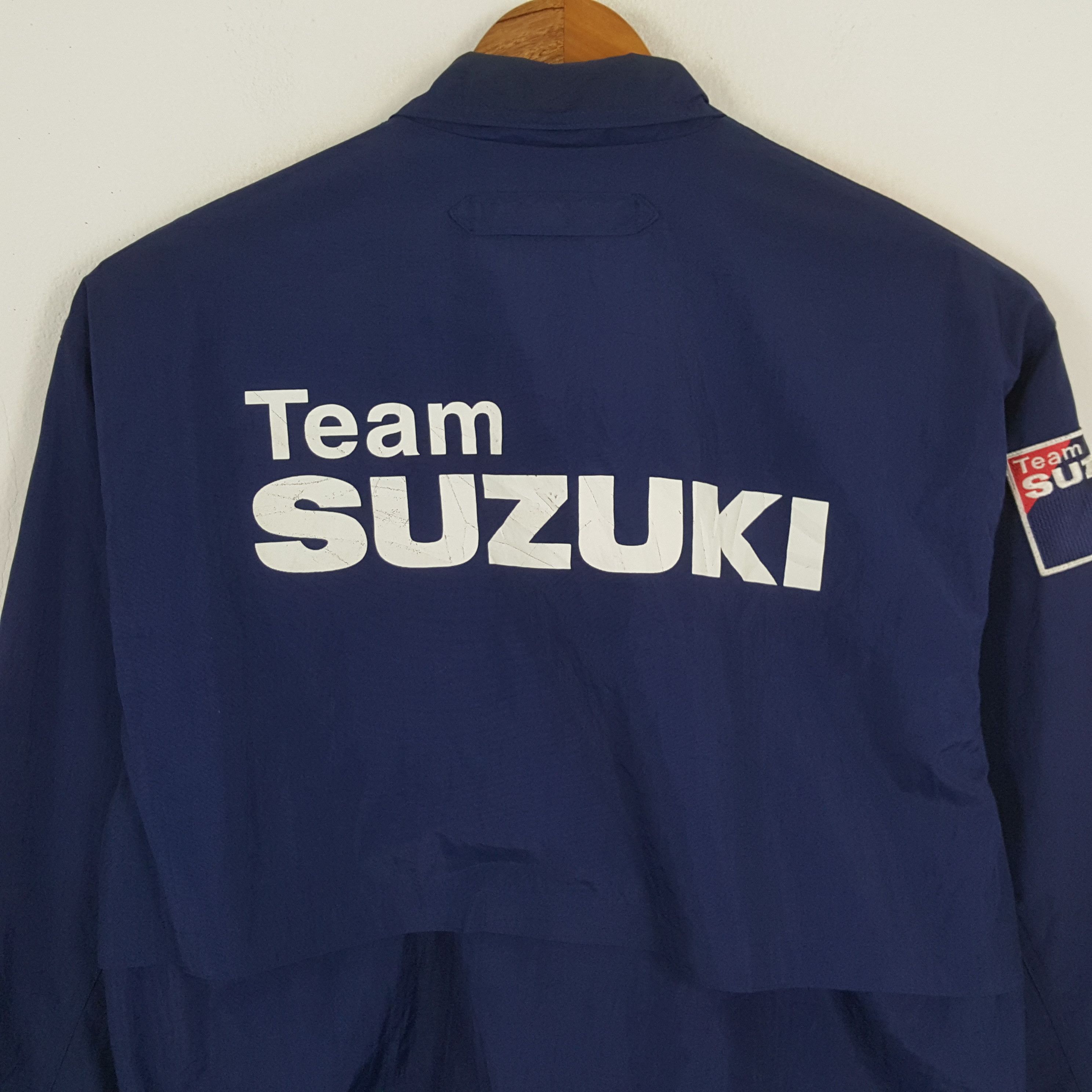 Japanese Brand × Vintage Vintage TEAM SUZUKI Motorcycle Racing Team Jacket Size US XL / EU 56 / 4 - 2 Thumbnail