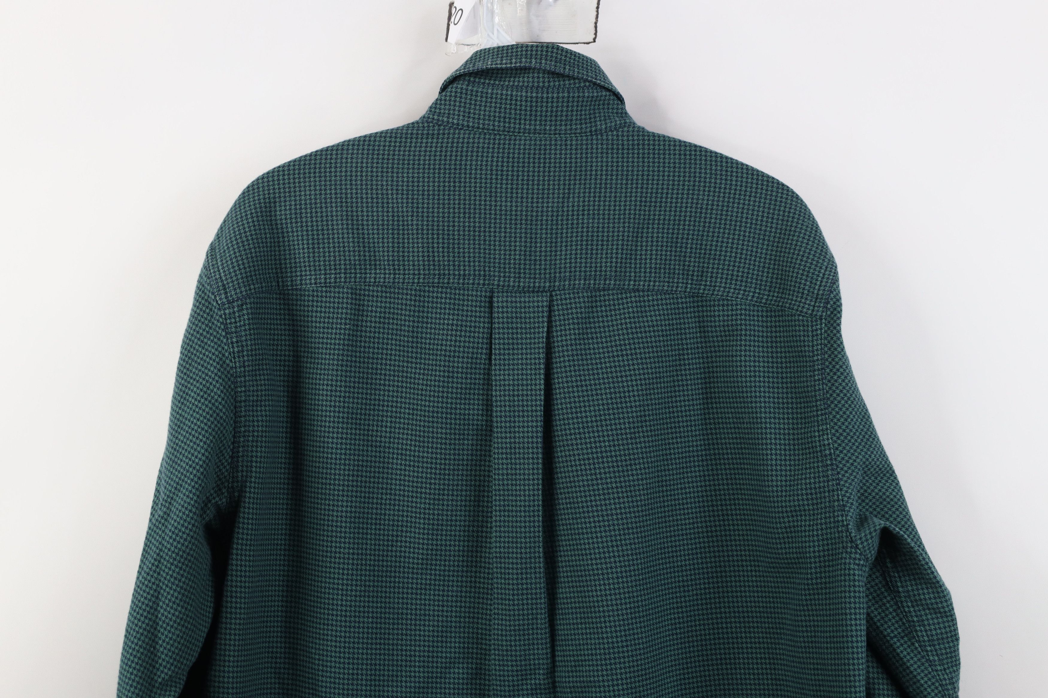 L.L. Bean Vintage 90s LL Bean Houndstooth Collared Button Down Shirt Size US S / EU 44-46 / 1 - 10 Thumbnail