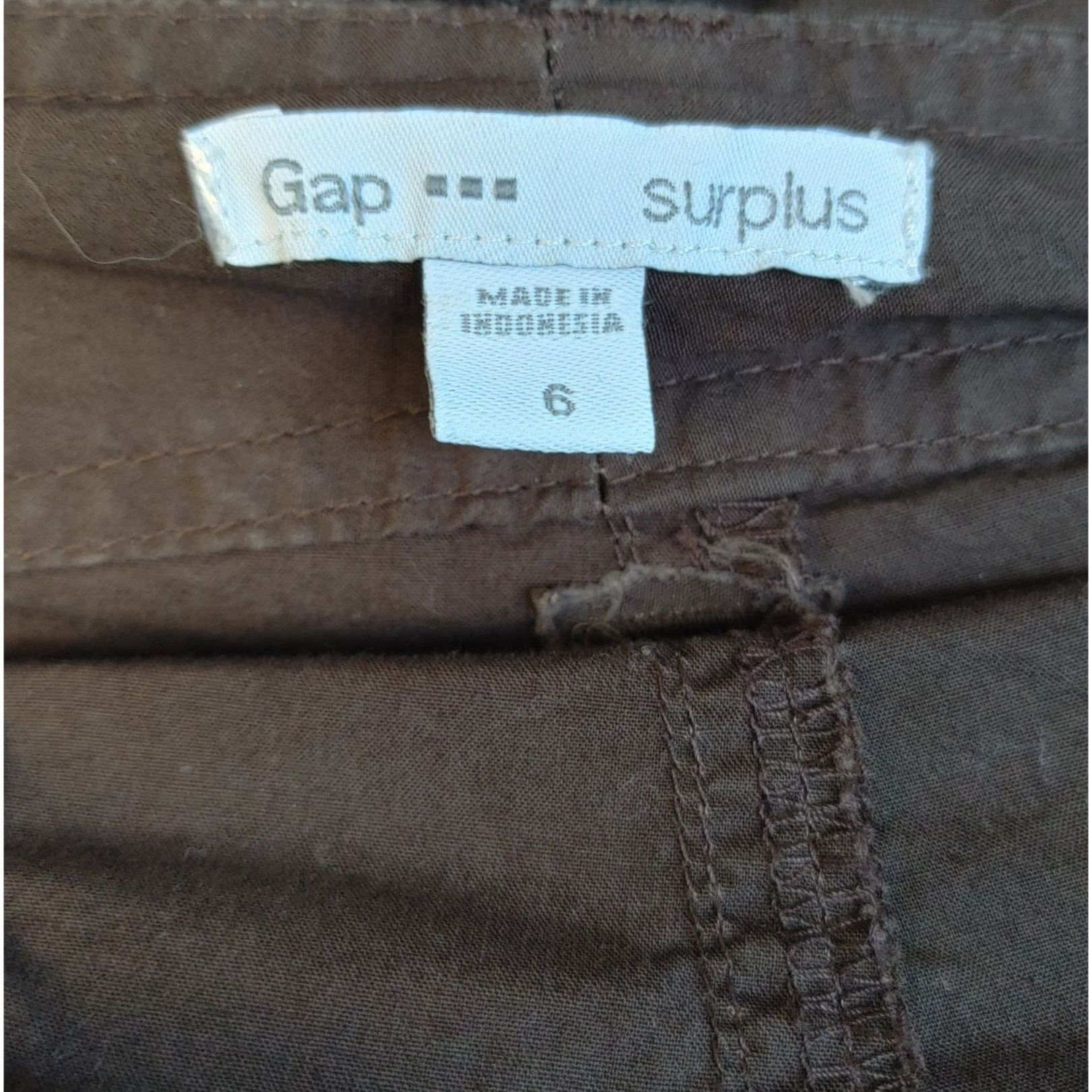 Other Gap Surplus Women's Brown Cargo Capri Pants 6 Size 28" / US 6 / IT 42 - 3 Thumbnail