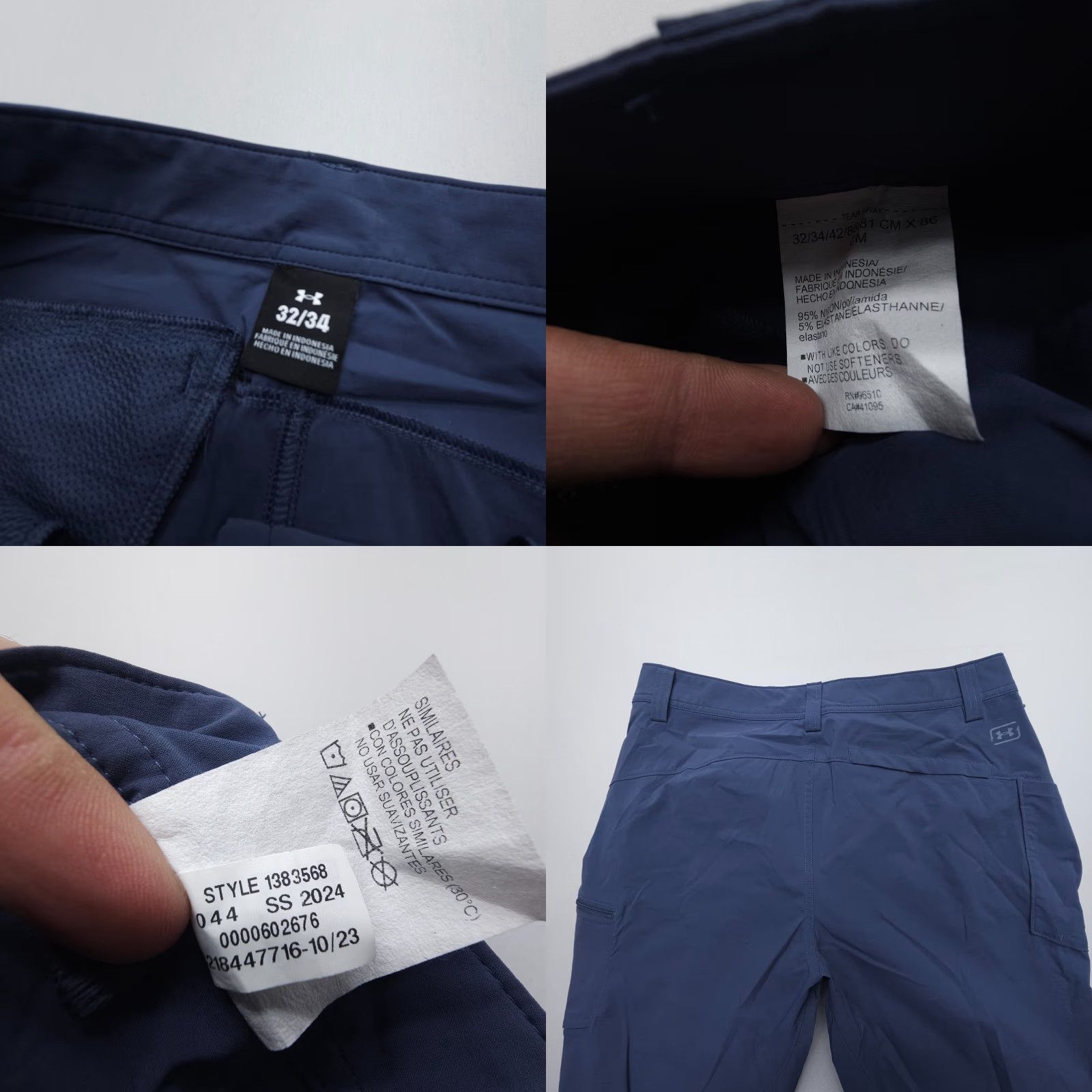 Under Armour Under Armour Pants Blue Mens 32 x 34 UA Fish Hunter 2.0 Tech Stretch Chino 5-Pocket Logo Regular Straight Casual Outdoors All Seasons Size US 32 / EU 48 - 8 Thumbnail