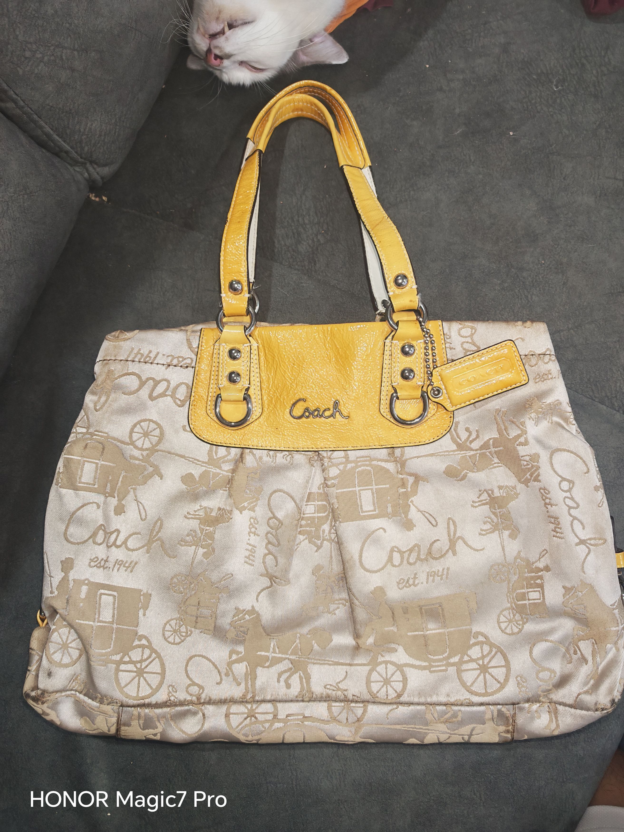 Coach COACH M1050-F15656 Yellow and Gold Handbag Size ONE SIZE - 4 Thumbnail