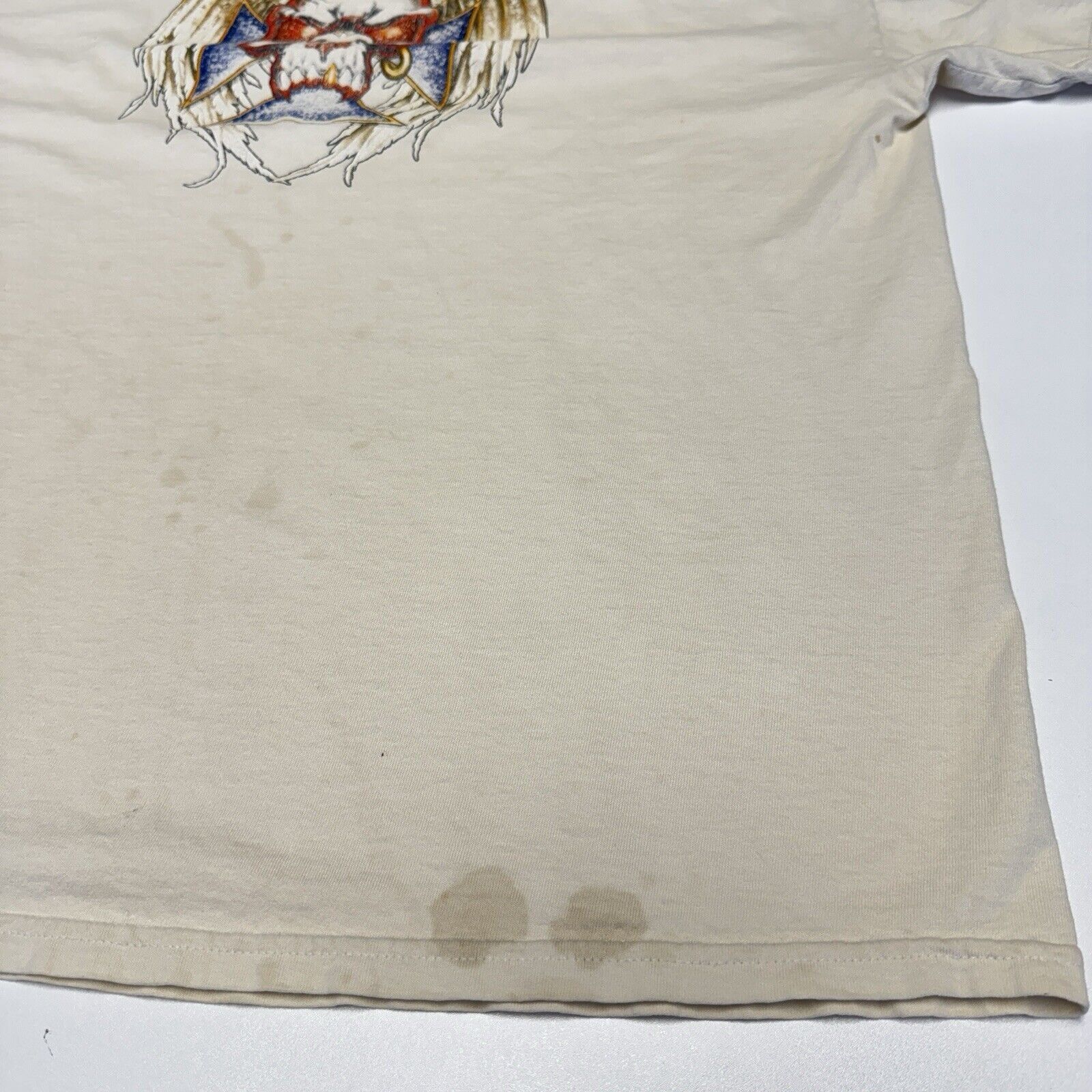 Vintage Vintage Y2k Grunge Skull Wings T Shirt Mens 2XL White Street Size US XXL / EU 58 / 5 - 9 Thumbnail