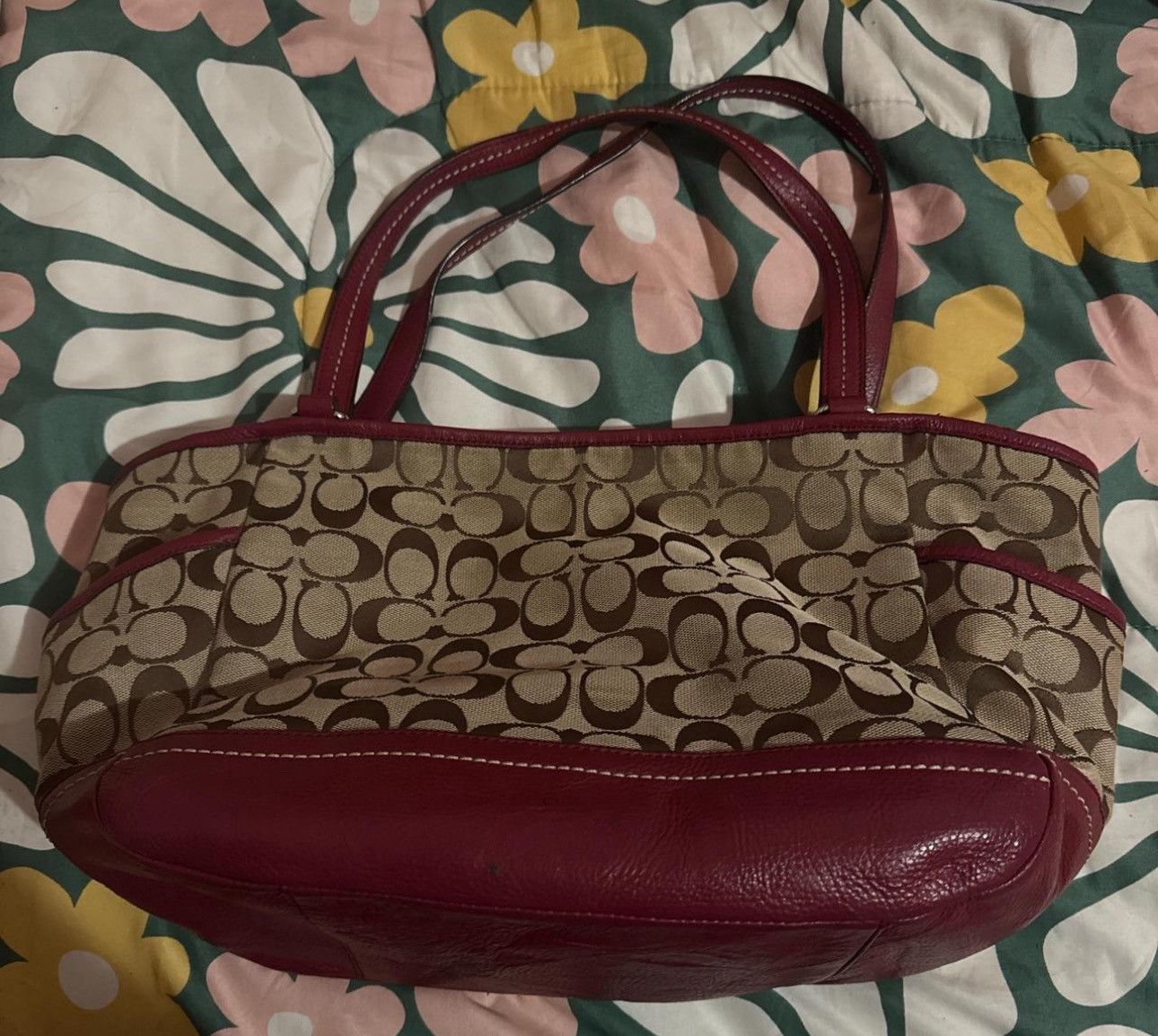 Coach Red and brown vintage handle coach bag and wallet set Size ONE SIZE - 2 Thumbnail