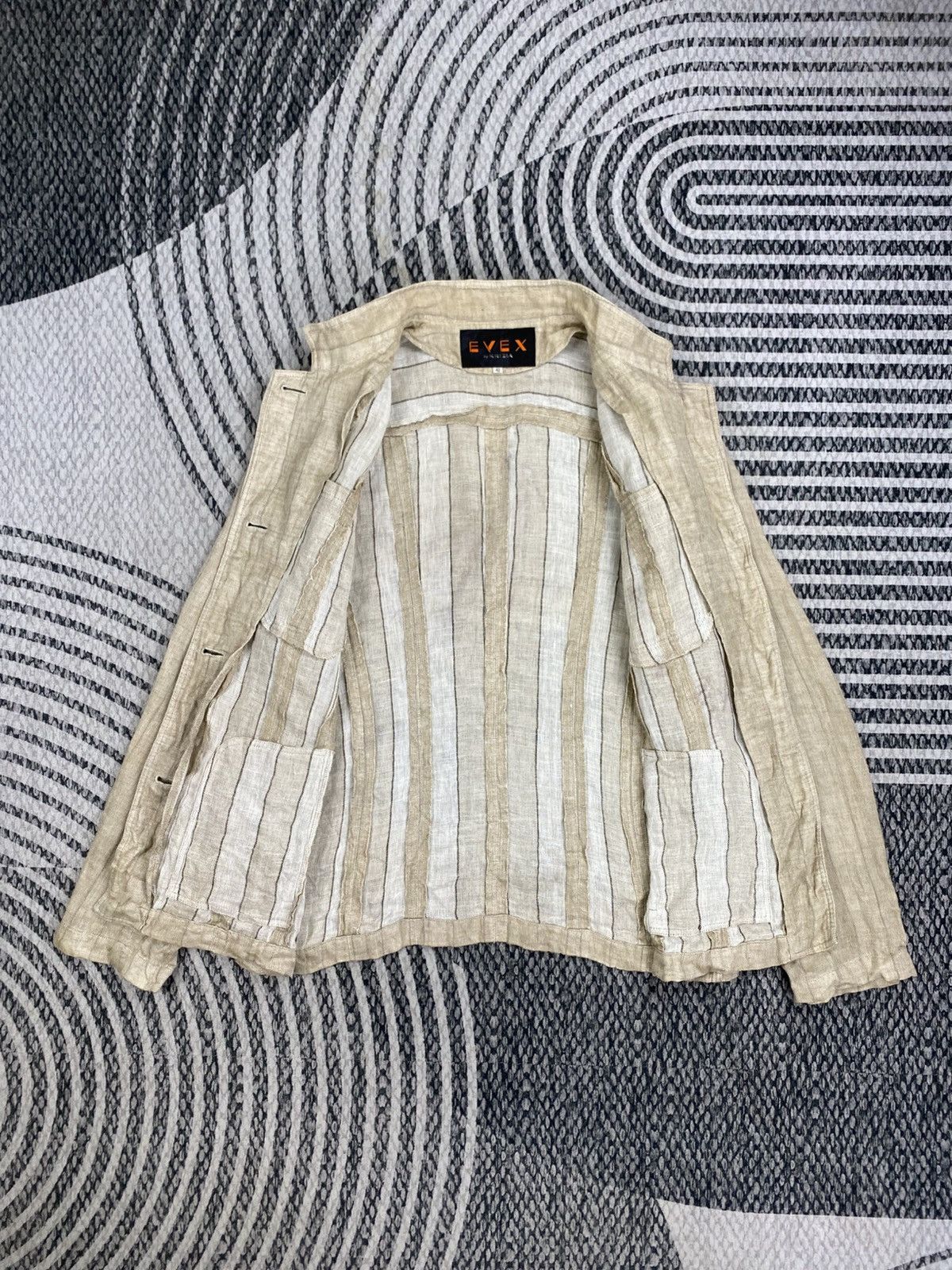 Krizia Uomo Vintage EVEX By Krizia Beige Linen Jacket Size M / US 6-8 / IT 42-44 - 6 Thumbnail