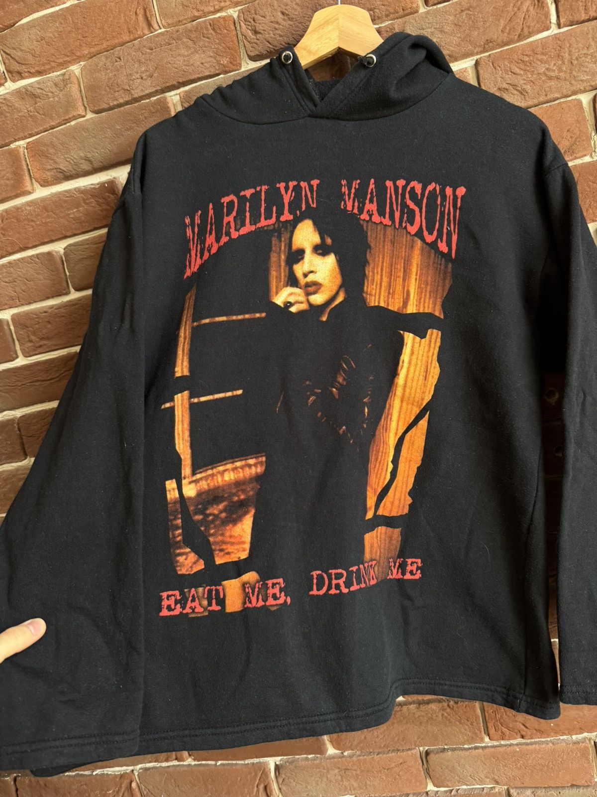 Vintage 00s Vintage Marilyn Manson Eat Me Drink Me Tour Hoodie Rare Size US M / EU 48-50 / 2 - 3 Thumbnail
