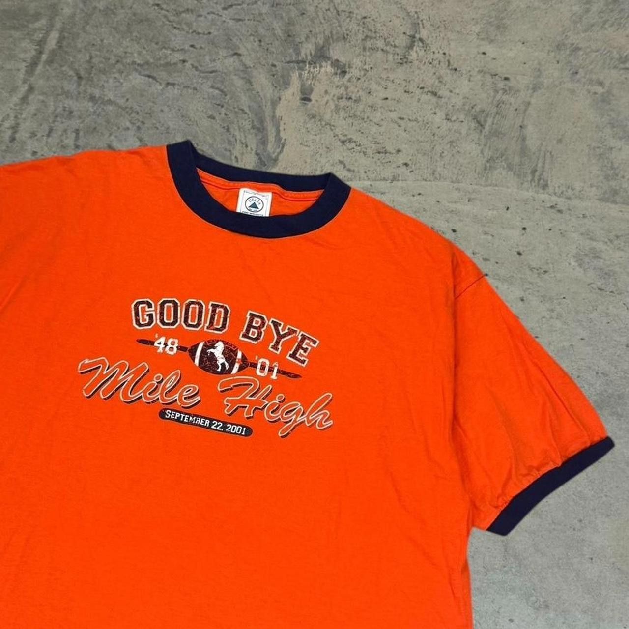Delta × Vintage VTG 2001 Denver Broncos “Goodbye Mile High” Ringer T-Shirt Size US XL / EU 56 / 4 - 2 Thumbnail