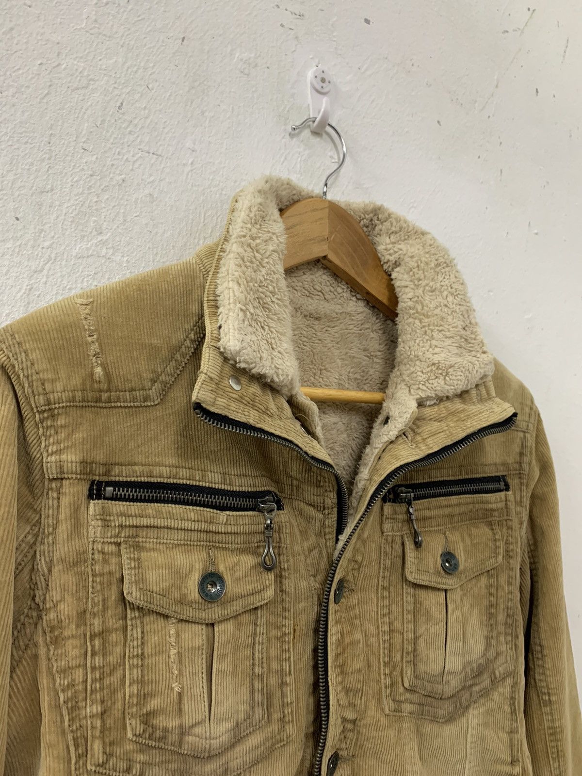 Japanese Brand × semanticdesign Semantic Design Corduroy Distressed Style Punk Jacket Size US S / EU 44-46 / 1 - 4 Thumbnail