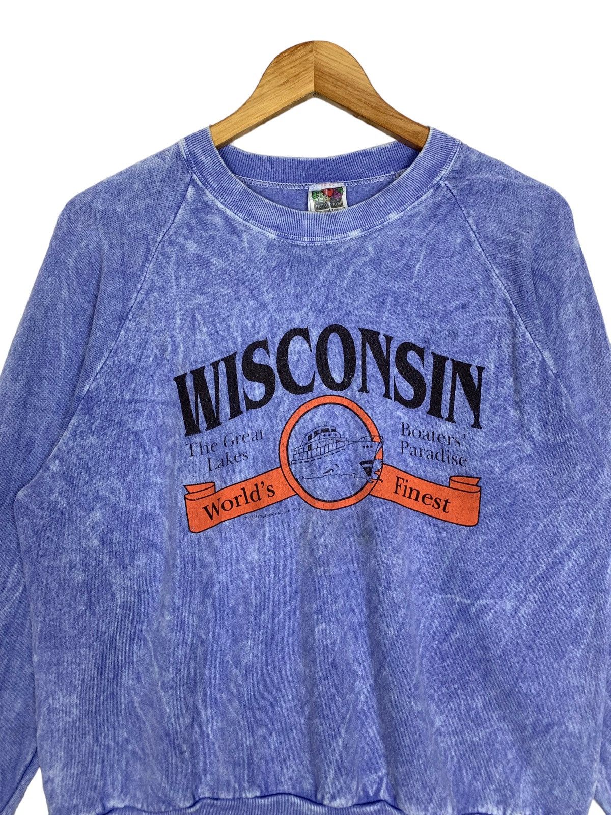 Fruit Of The Loom × Vintage Vintage Fruit Of The Loom Wisconsin Crewneck Sweatshirt Size US M / EU 48-50 / 2 - 2 Thumbnail
