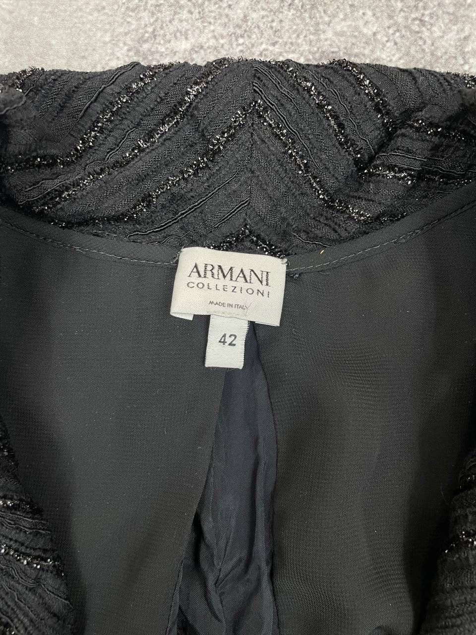 Emporio Armani Armani Collezioni Women’s Black Textured Blazer Jacket Size M / US 6-8 / IT 42-44 - 3 Thumbnail