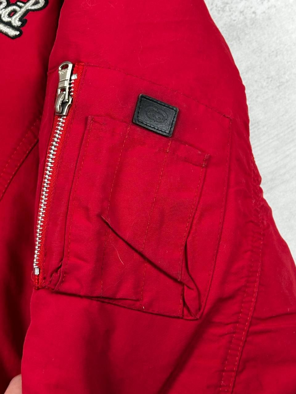 Ecko Unltd. × Southpole Crazy Thick Ecko Unltd Red Fur Y2K Rap SK8 Bomber Jacket Size US XL / EU 56 / 4 - 14 Thumbnail