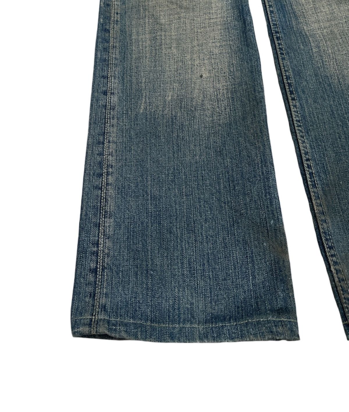 If Six Was Nine Rare Design Vintage Nicole Club Leather Pocket Jeans 1990s Size US 33 - 5 Thumbnail