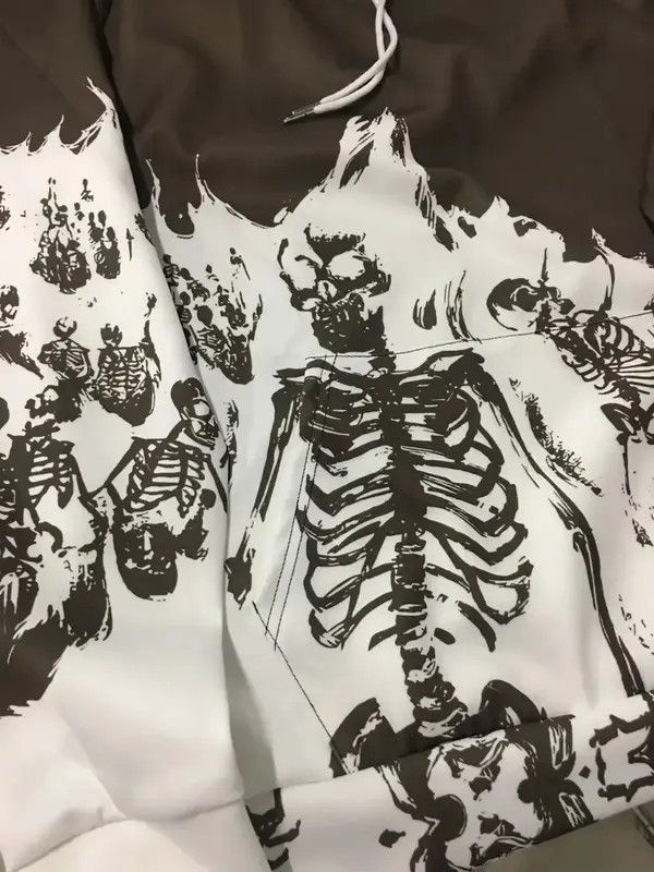 VIBE Designer Streetwear Skeleton Graphic Hoodie Punk Gothic Size US XL / EU 56 / 4 - 6 Thumbnail