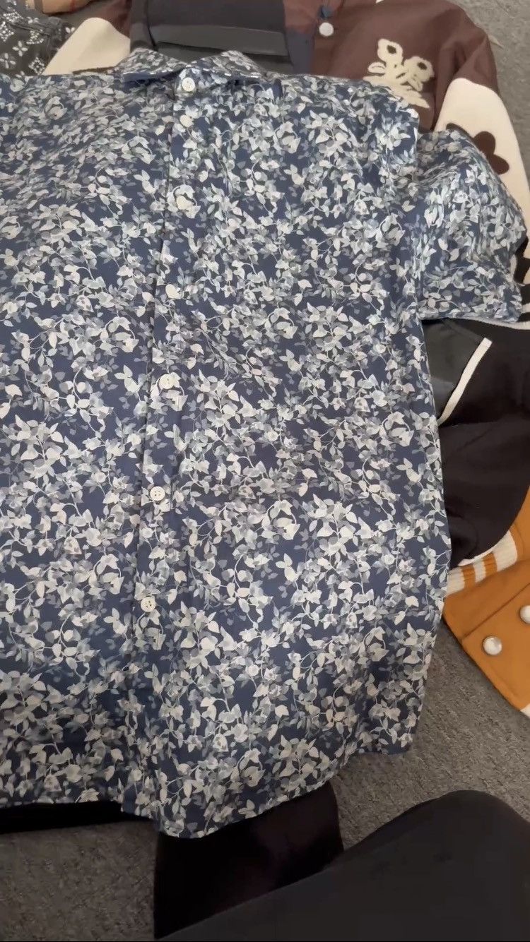Saint Laurent Paris × Yves Saint Laurent Saint laurent slp 14ss blue floral short sleeve shirt Size US M / EU 48-50 / 2 - 2 Thumbnail