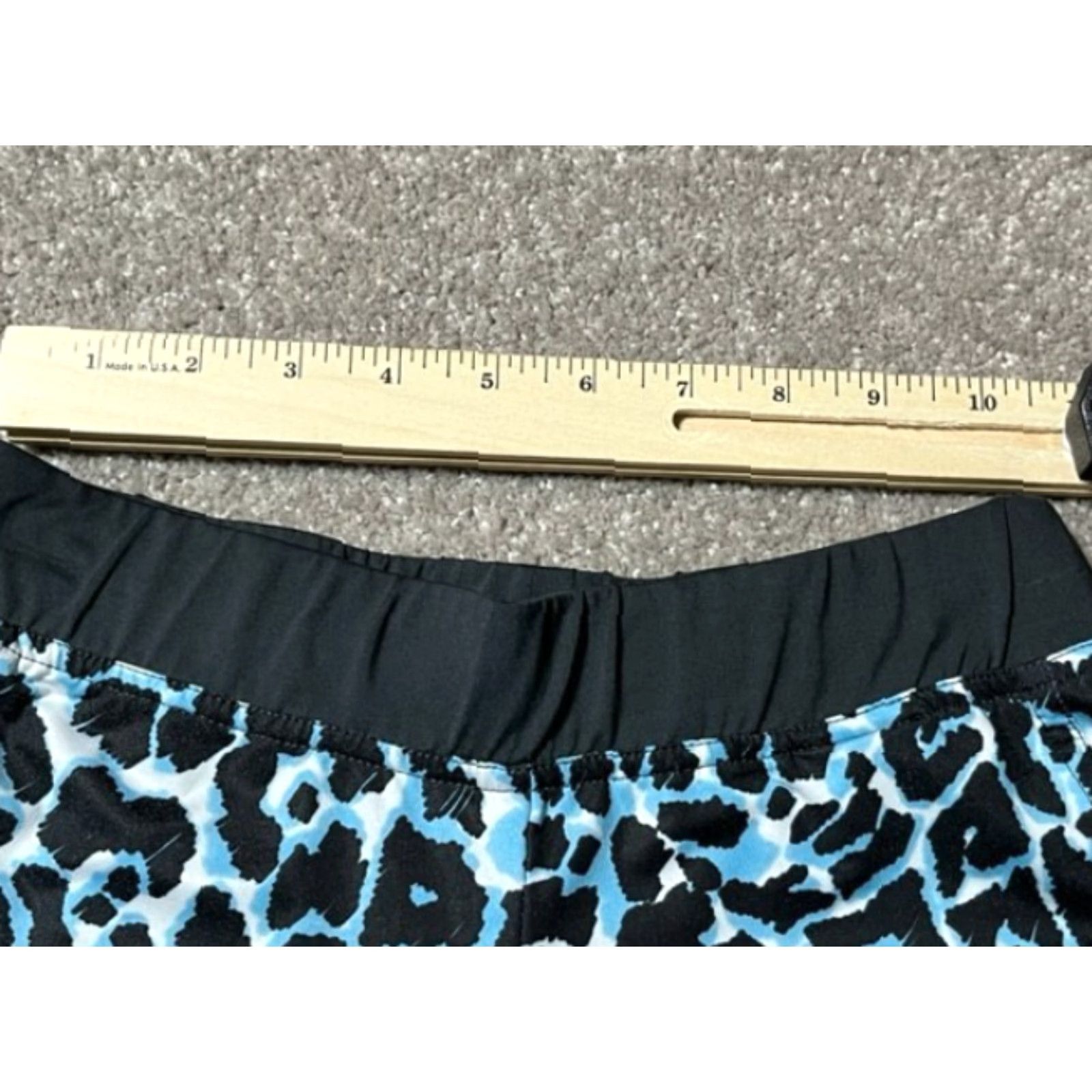 Stella McCartney Adidas x Stella McCartney Leggings Womens XS Leopard Print Athletic Blue Black Size 26" / US 2 / IT 38 - 5 Thumbnail