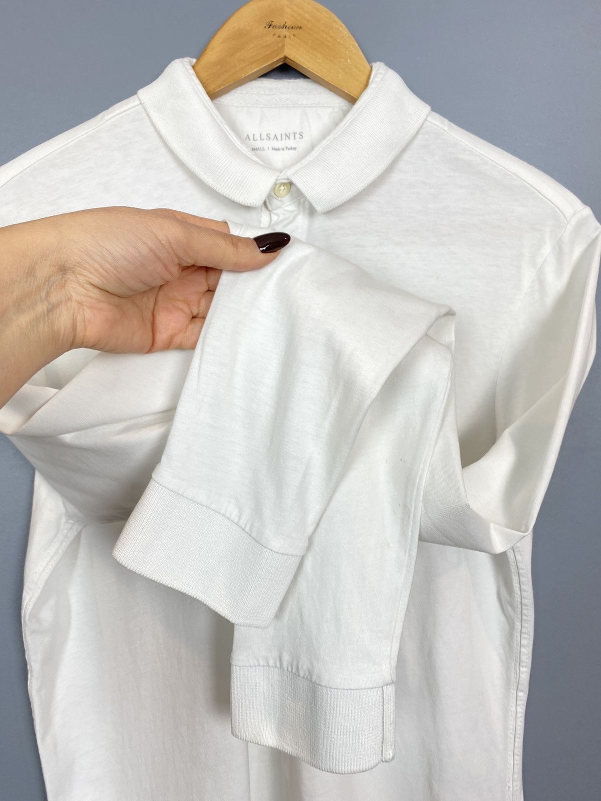 Allsaints Allsaints Bramford LS Polo Shirt Long Sleeve Size S White Size US S / EU 44-46 / 1 - 4 Thumbnail