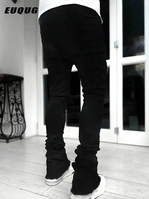 Japanese Brand Minako x Riyo Washed Stacked Distressed Ripped Skinny Jeans Size US 32 / EU 48 - 6 Thumbnail