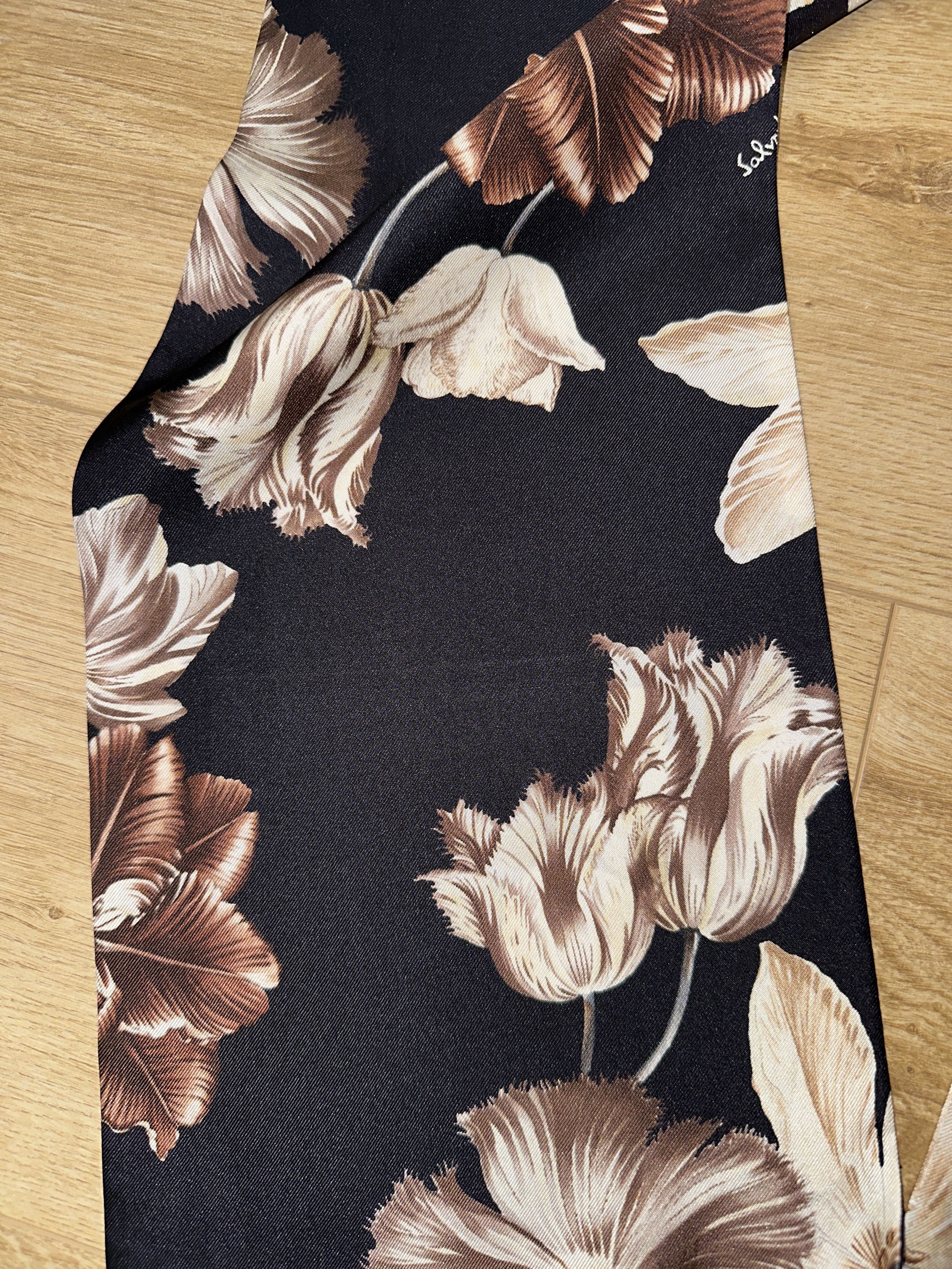 Salvatore Ferragamo Salvatore Ferragamo Silk Floral Scarf Rare Long Neck Tie Size ONE SIZE - 10 Thumbnail