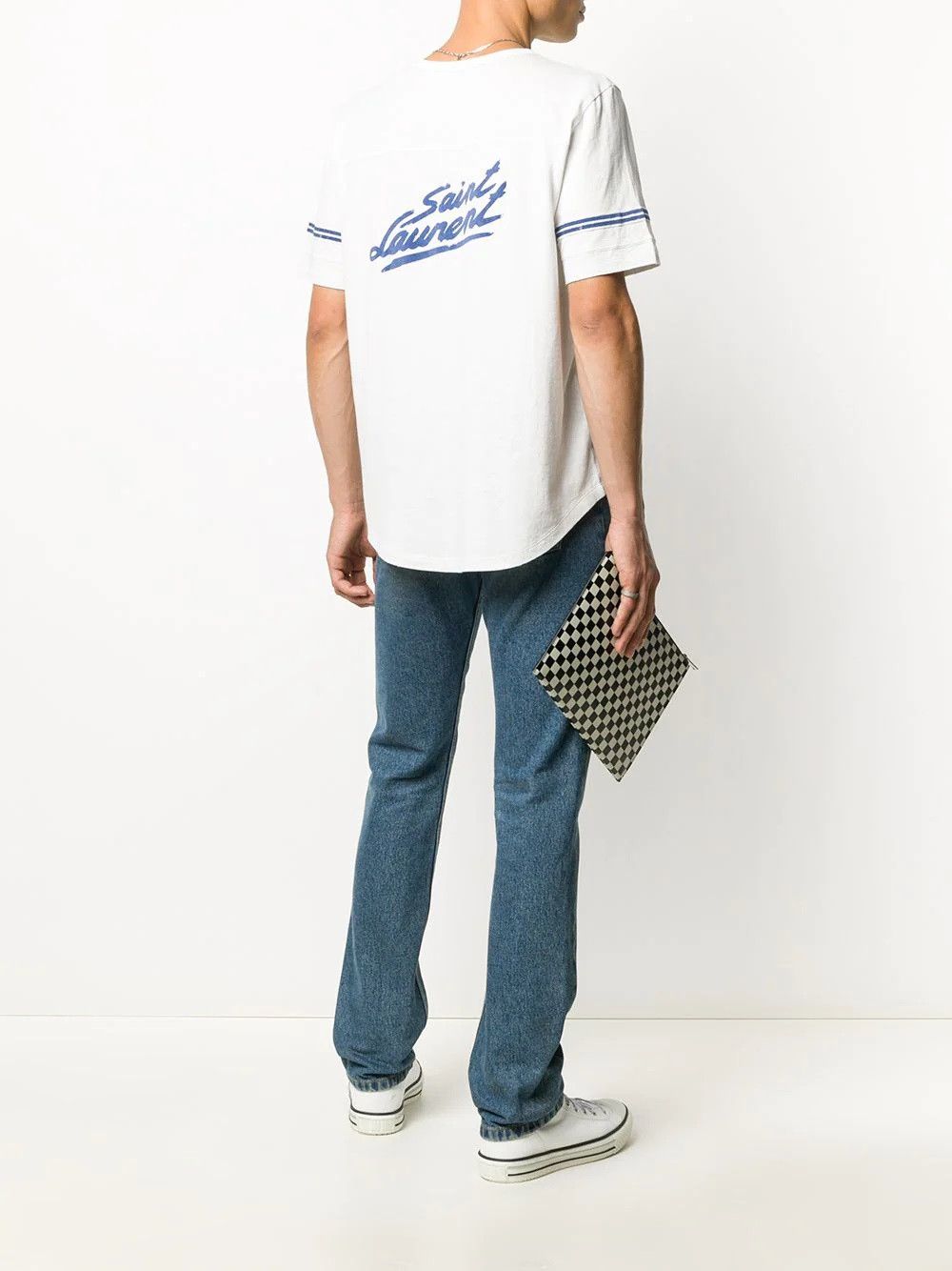 Saint Laurent Paris Saint Laurent 50s Signature Print Destroyed T-shirt Size US S / EU 44-46 / 1 - 14 Thumbnail