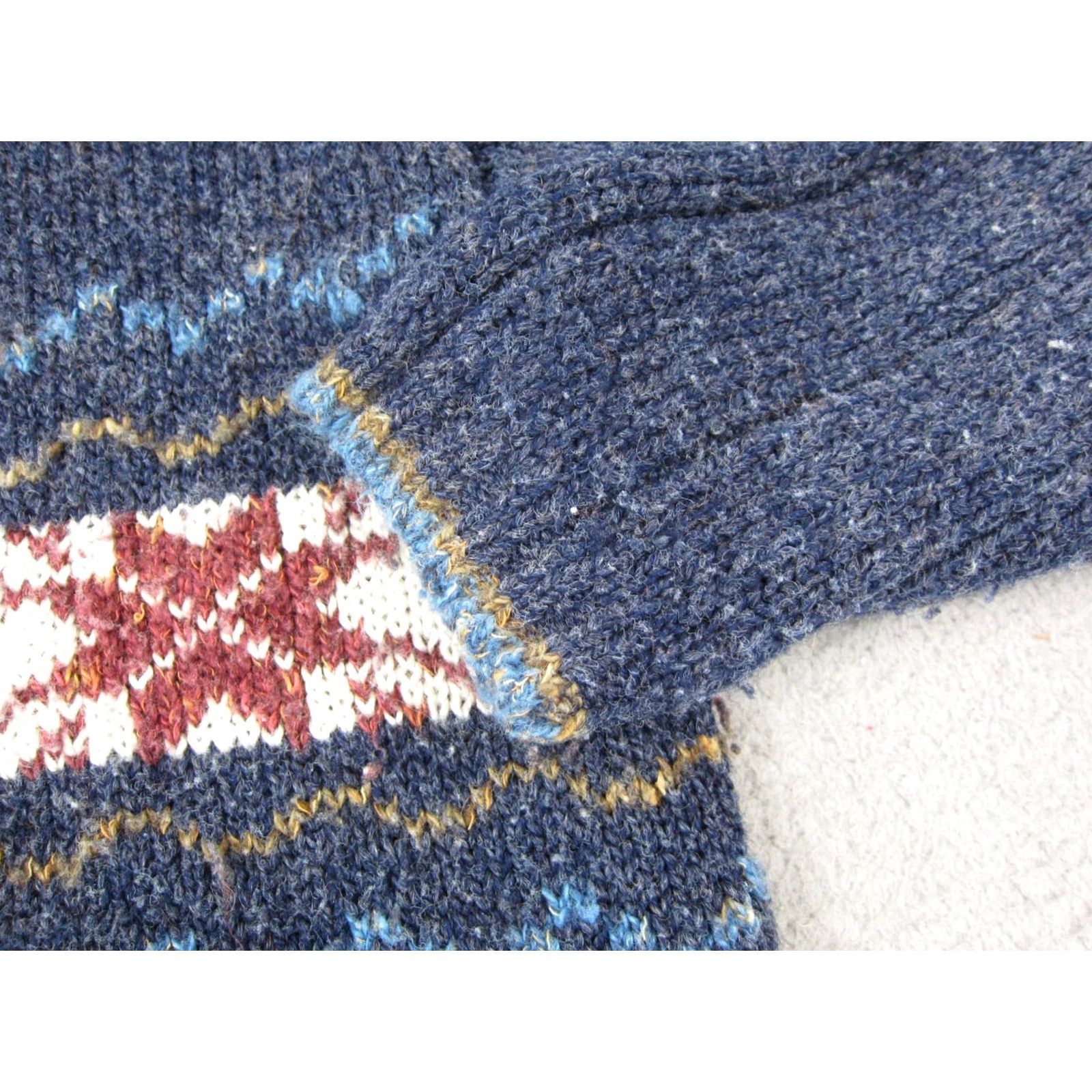Vintage Vintage St. Johns Bay Sweater Womens 1X Blue Acrylic Wool Fair Isle 80s Knit Swing 80s Holiday Mens Women Boys Girls Size XL / US 12-14 / IT 48-50 - 5 Thumbnail