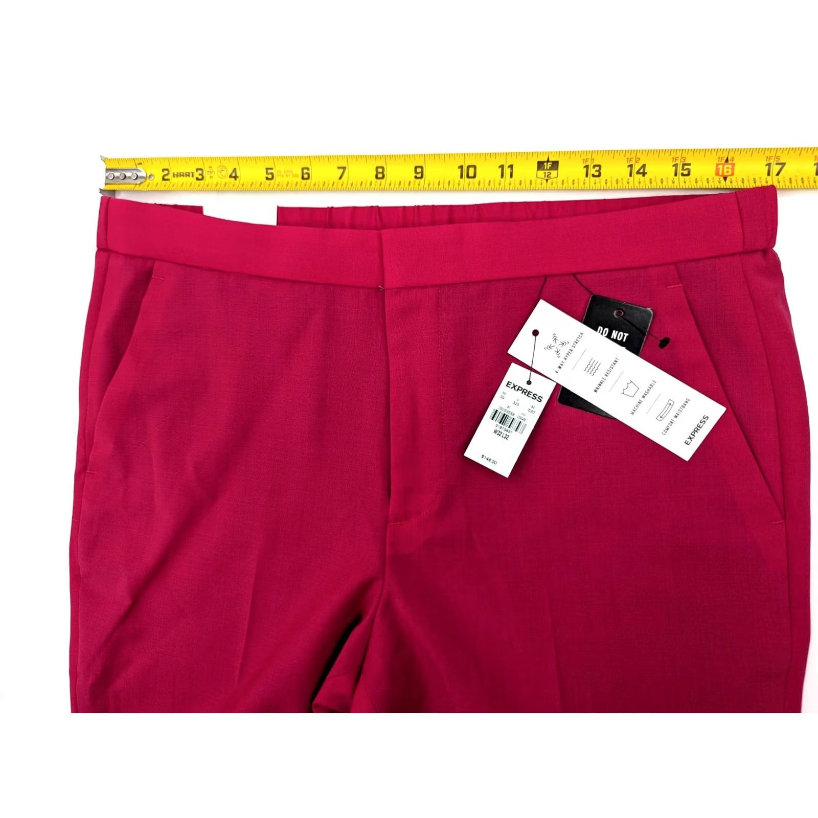 Express Express Wool Blend Stretch Twill Hi Rise Pants Women 34 Pink Size 24" / US 00 / IT 34 - 6 Thumbnail