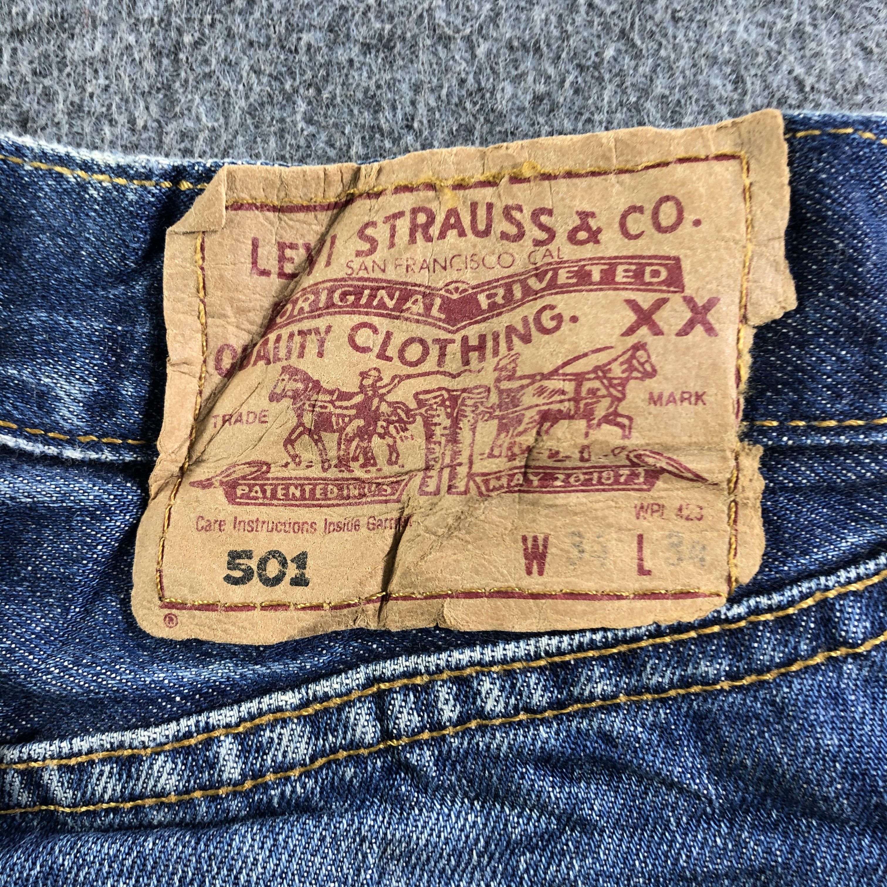 Levi's Vintage Blue Wash Levis 501 Jeans-J3564 Size US 34 / EU 50 - 5 Thumbnail