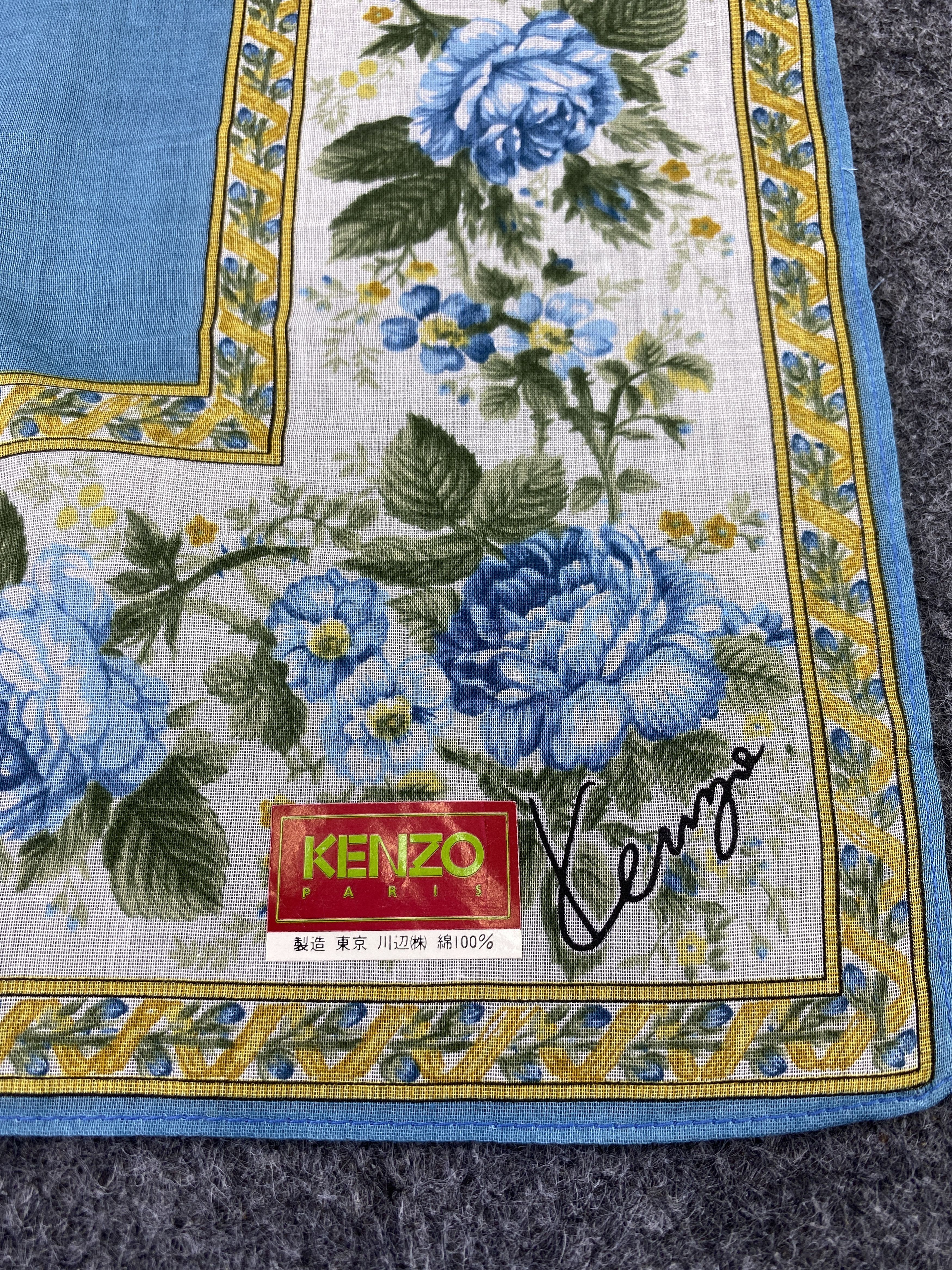 Kenzo × Vintage Kenzo Handkerchief / Bandana / Neckerchief / Headscarf-B189 Size ONE SIZE - 5 Thumbnail
