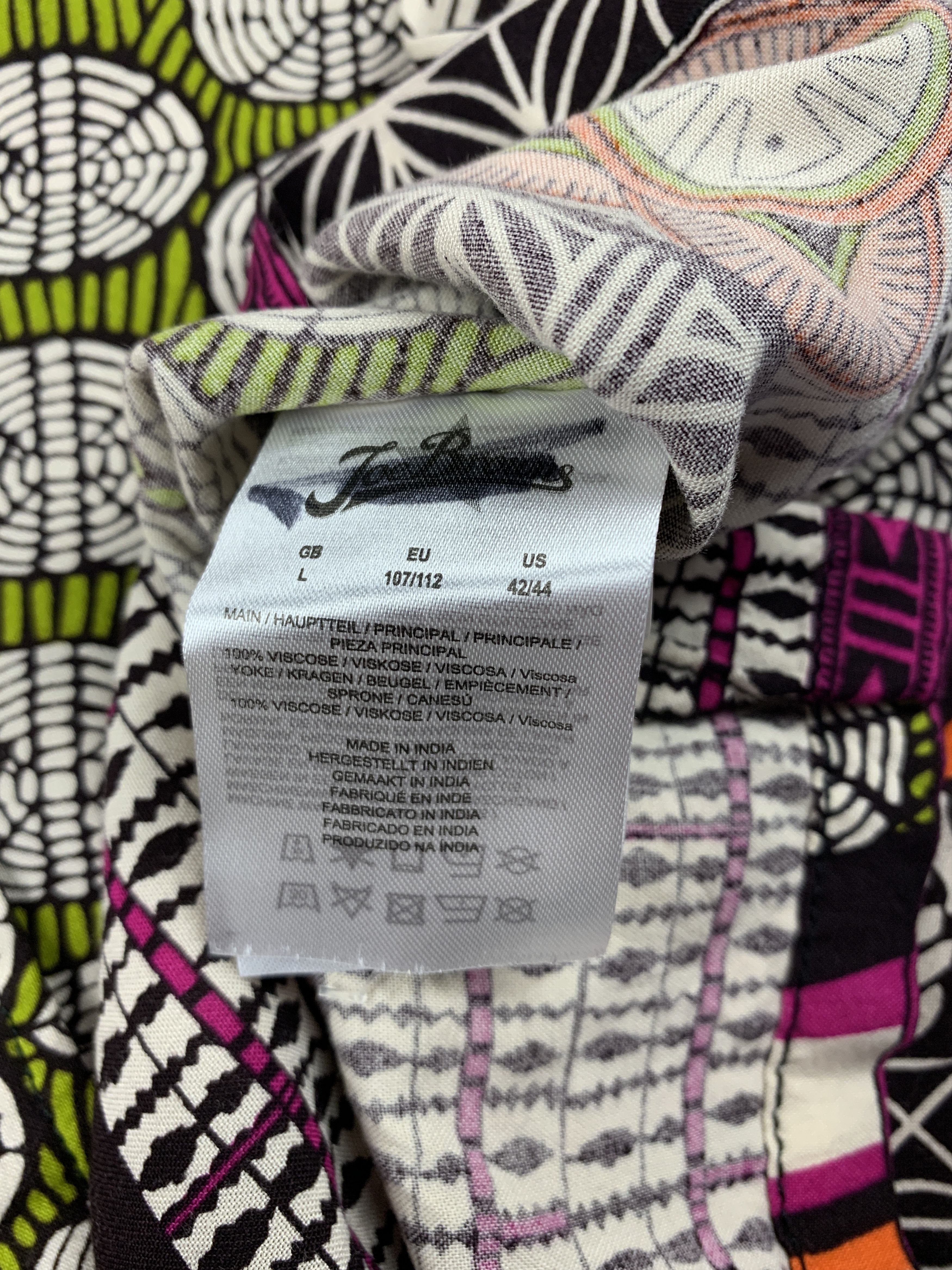 Joe Browns Joe Browns Hawaiian Funky Geometric Viscose Summer Shirt Size US L / EU 52-54 / 3 - 6 Thumbnail