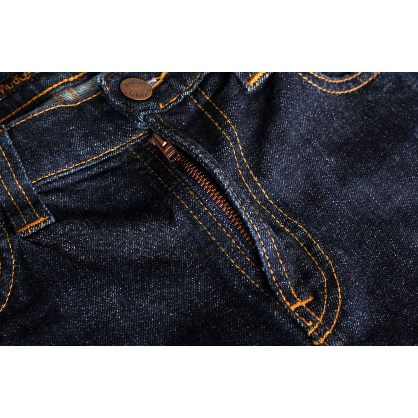 Nudie Jeans NUDIE JEANS HIGH KAI ORG TWILL NAVY Stretch Jeans Women 29/32 W29 L32 Slim 5-Pocket Denim Cotton Elastane XS? No. Size 29" - 5 Thumbnail