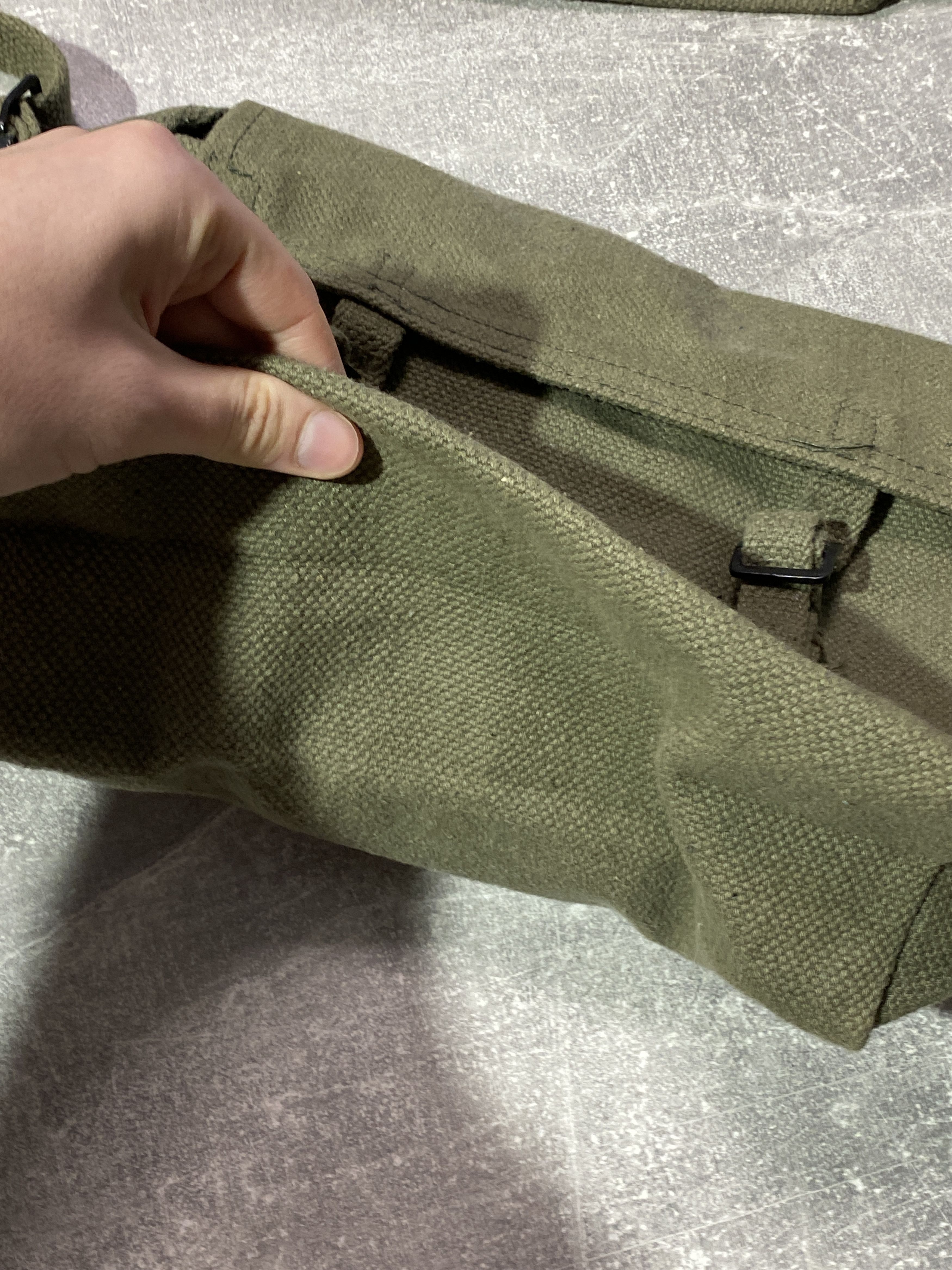 Japanese Brand Vintage Y2K Cotton Knit Military Bag Size ONE SIZE - 5 Thumbnail
