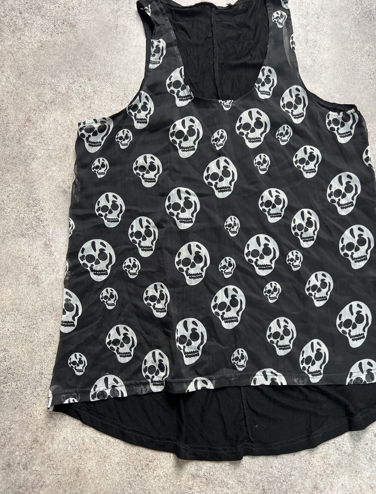 Japanese Brand × Vintage Vintage Japanese skulls tank top like McQueen Size US S / EU 44-46 / 1 - 2 Thumbnail