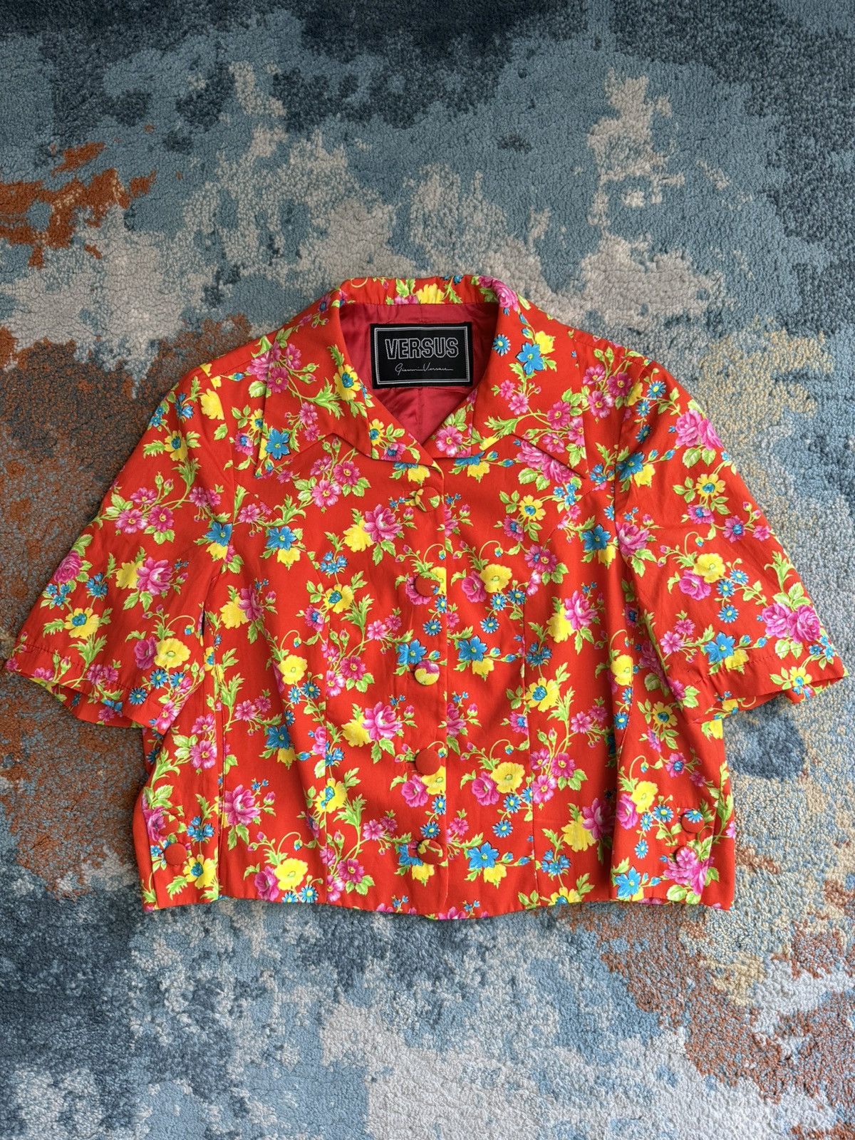 Versus Versace Vintage Versus By Gianni Versace AW 1993 Floral Print Top Size S / US 4 / IT 40 - 4 Thumbnail