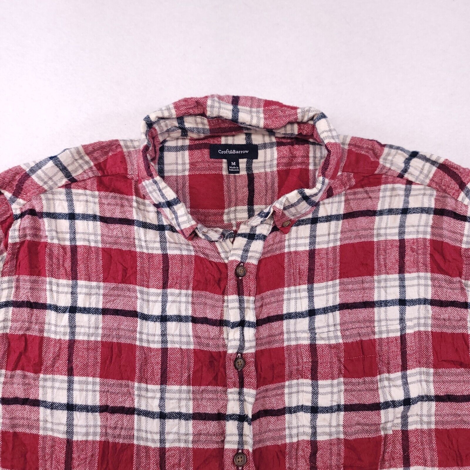 Croft & Barrow Croft & Barrow Tartan Flannel Shirt Mens Size Medium M Red Size US M / EU 48-50 / 2 - 1 Thumbnail