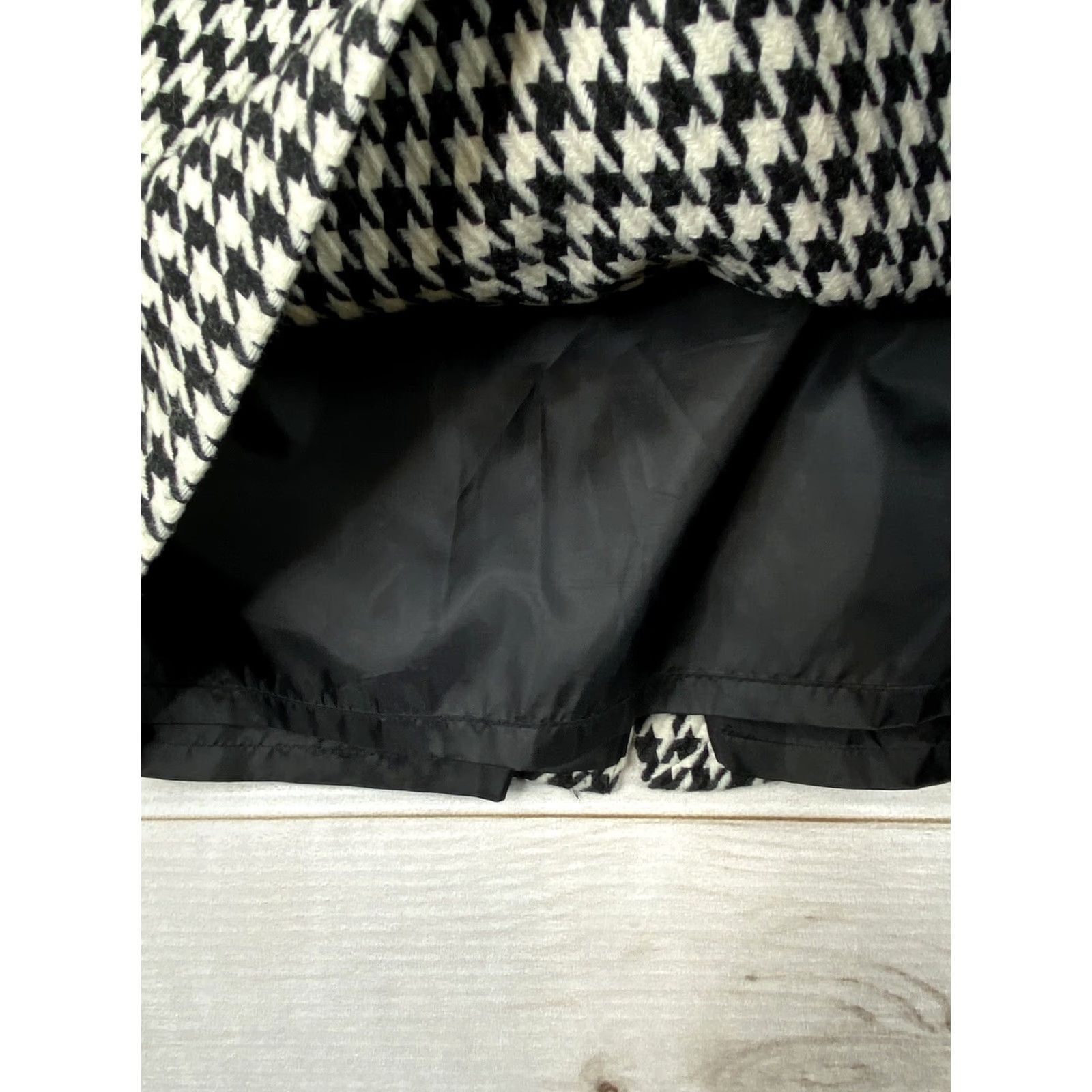 Vintage VINTAGE The Limited Skirt Womens Sz 10 Black White Houndstooth Wool Lined Zip Up Size 32" / US 10 / IT 46 - 6 Thumbnail