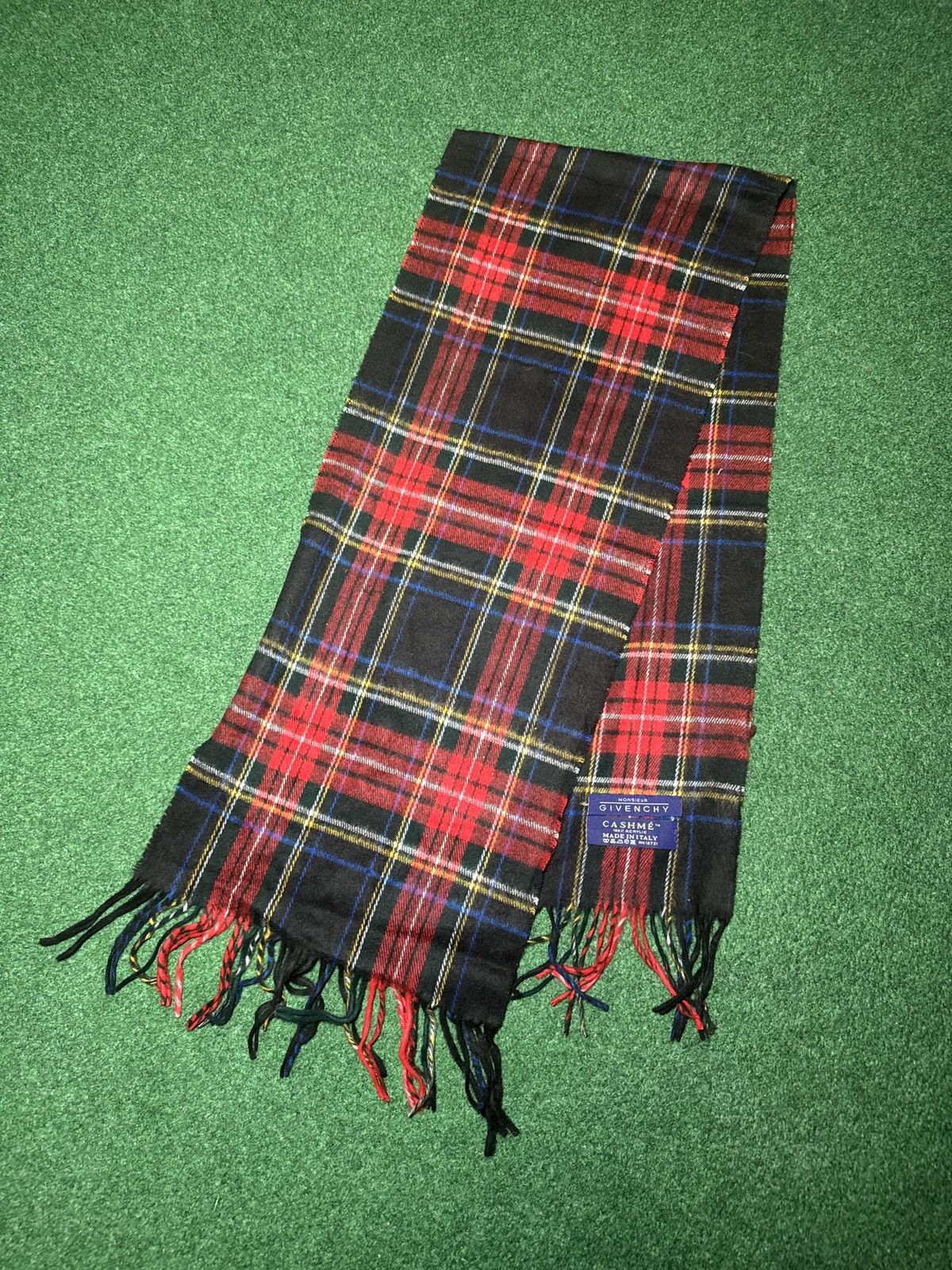Givenchy Givenchy Monsieur Cashme' Scarf Designer Acrylic Plaid Size ONE SIZE - 1 Thumbnail