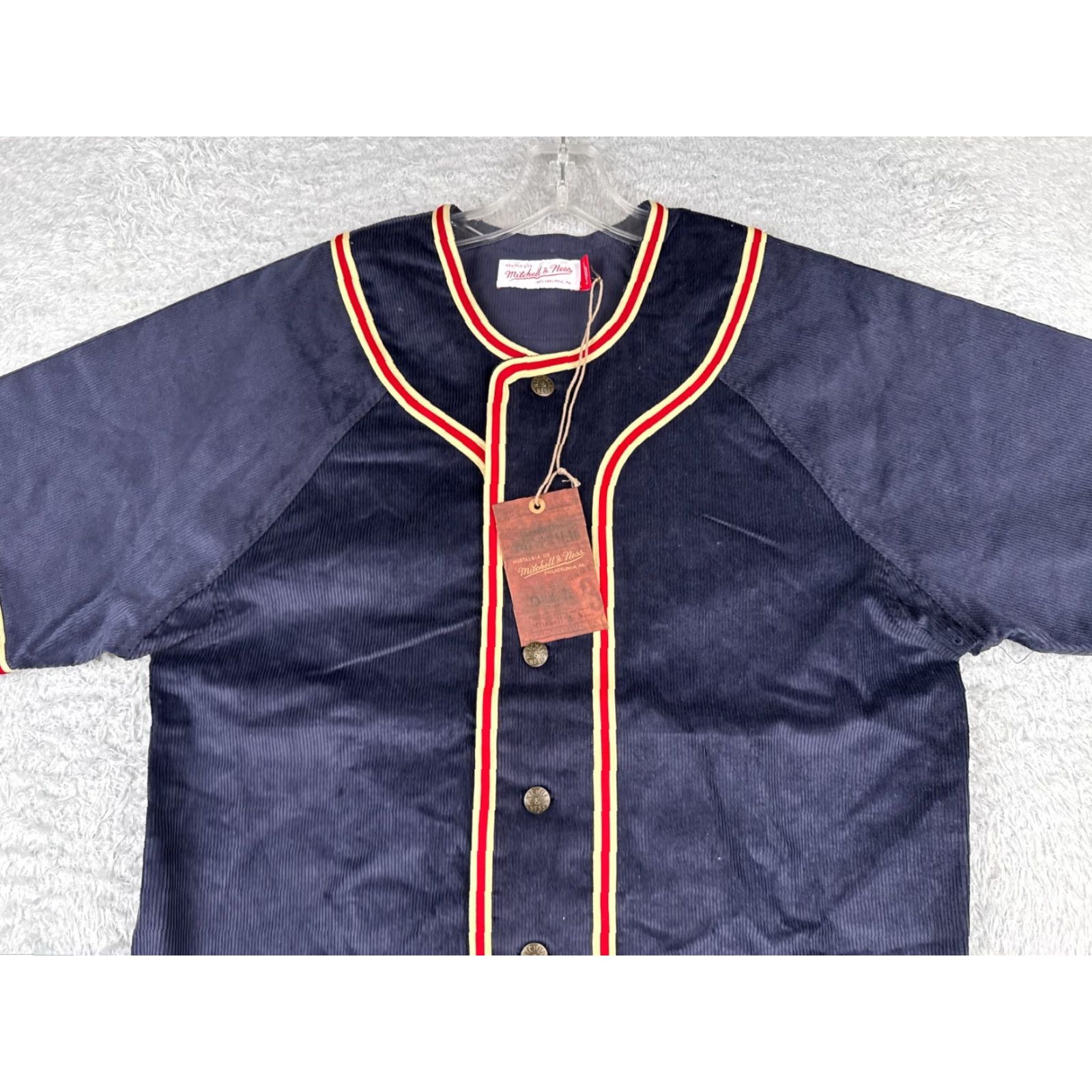 Mitchell & Ness VINTAGE Mitchell & Ness x Fred Segal Baseball Jersey Men Medium Blue Corduroy LA #61 NEW Size US M / EU 48-50 / 2 - 4 Thumbnail