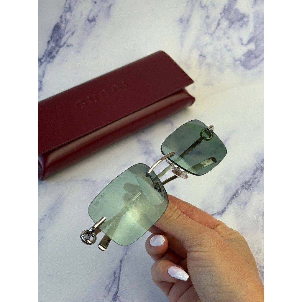 Gucci NEW Gucci GG1703S Silver Mirror Rimless Unisex Sunglasses Size ONE SIZE - 4 Thumbnail