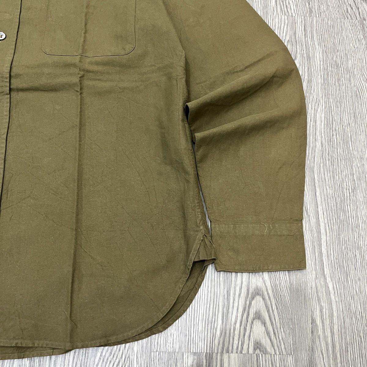 Margaret Howell MHL Open Colar Shirt Army Green Amekaji Style Japanese Size US M / EU 48-50 / 2 - 3 Thumbnail