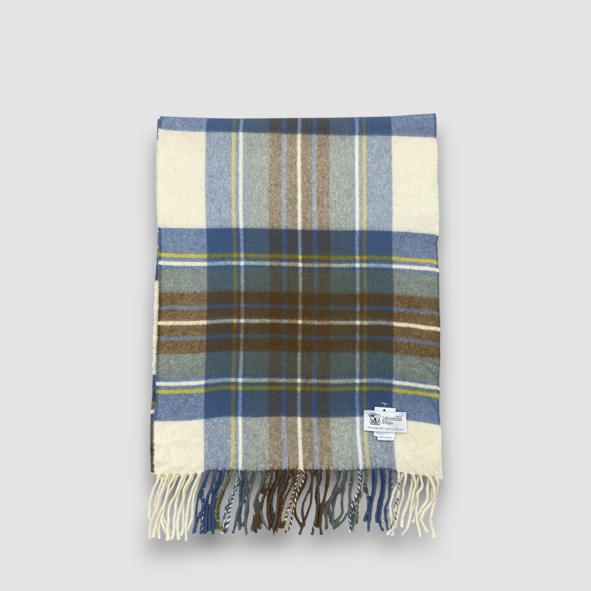 Johnstons Of Elgin Vintage Johnstons of Elgin Scarf Muffler Wool Plaid Scarves Size ONE SIZE - 2 Thumbnail