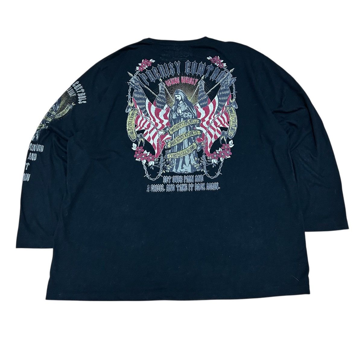 Vintage Vintage EMERGENCY PATROL Wing Flat Print Long Sleeve tee Size US XXL / EU 58 / 5 - 1 Thumbnail