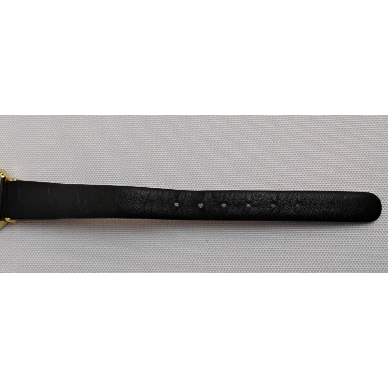 Seiko Seiko Quartz Ladies Watch 2320-676A Gold Dial Black Band VTG Size ONE SIZE - 8 Thumbnail