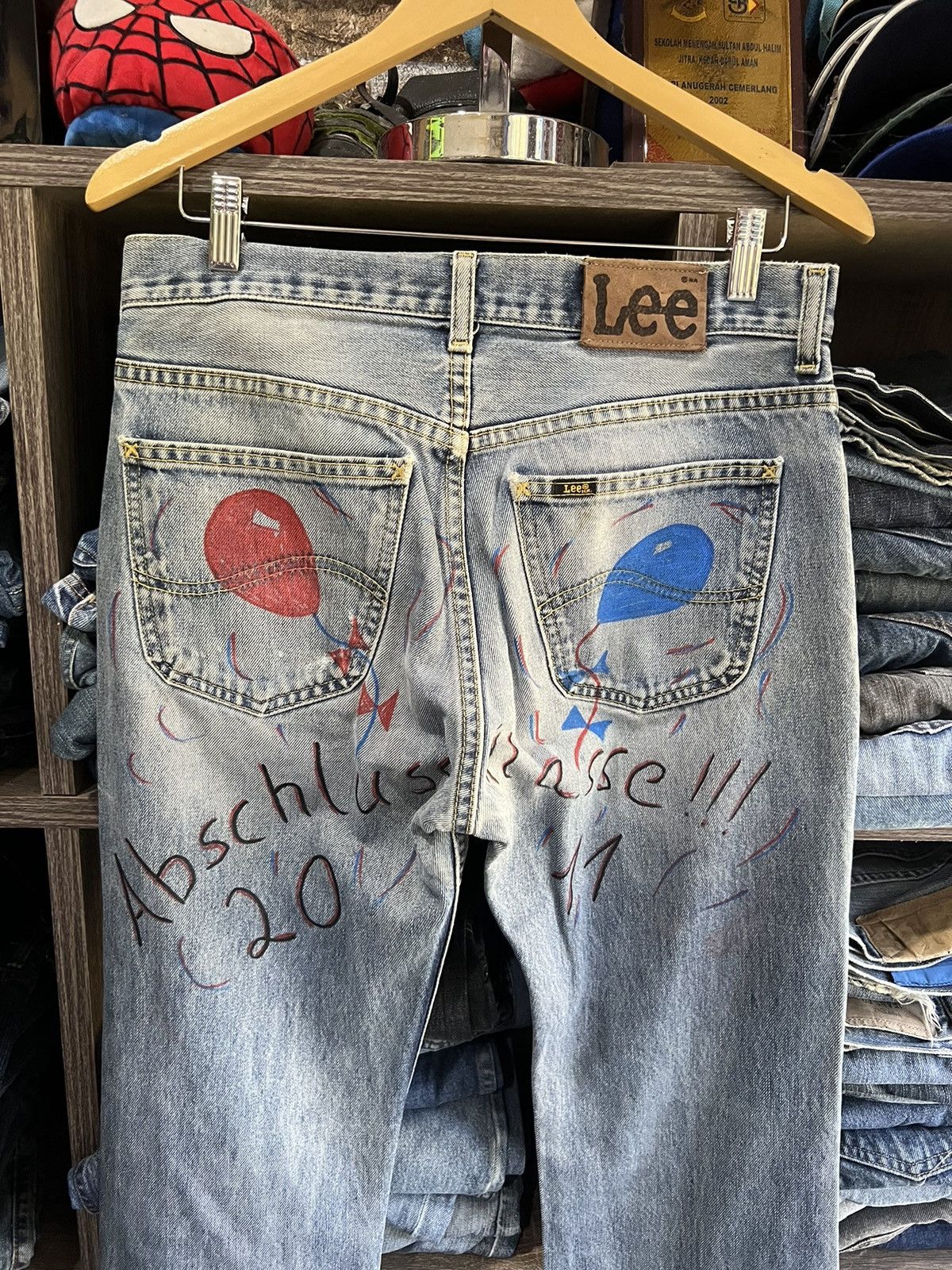 Lee 🔥Rare Vintage Lee Sketch Denim Size US 31 - 11 Thumbnail