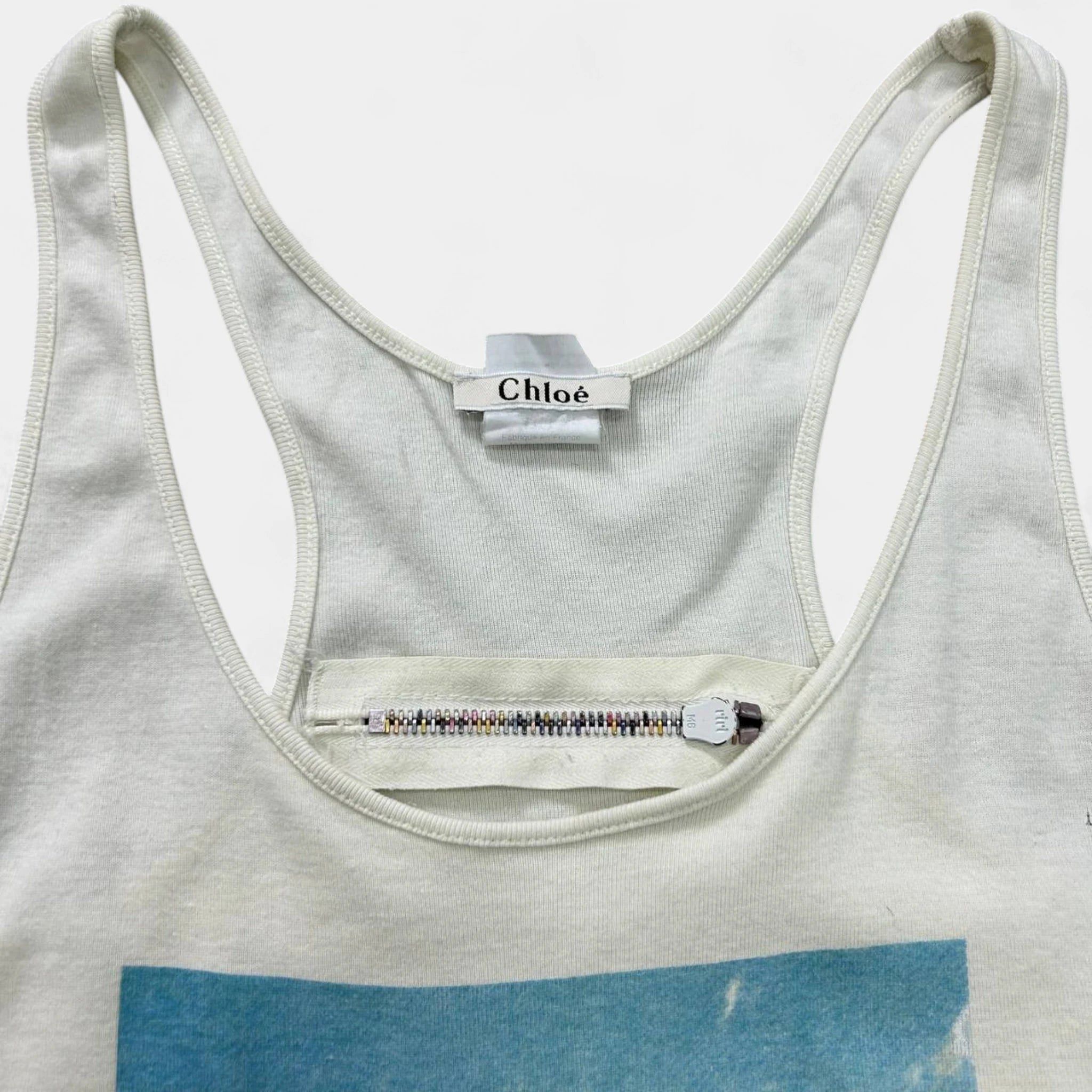 Chloe Chloé SS01 by Stella McCartney "Valentine" Zipper Tank Top Size S / US 4 / IT 40 - 5 Thumbnail