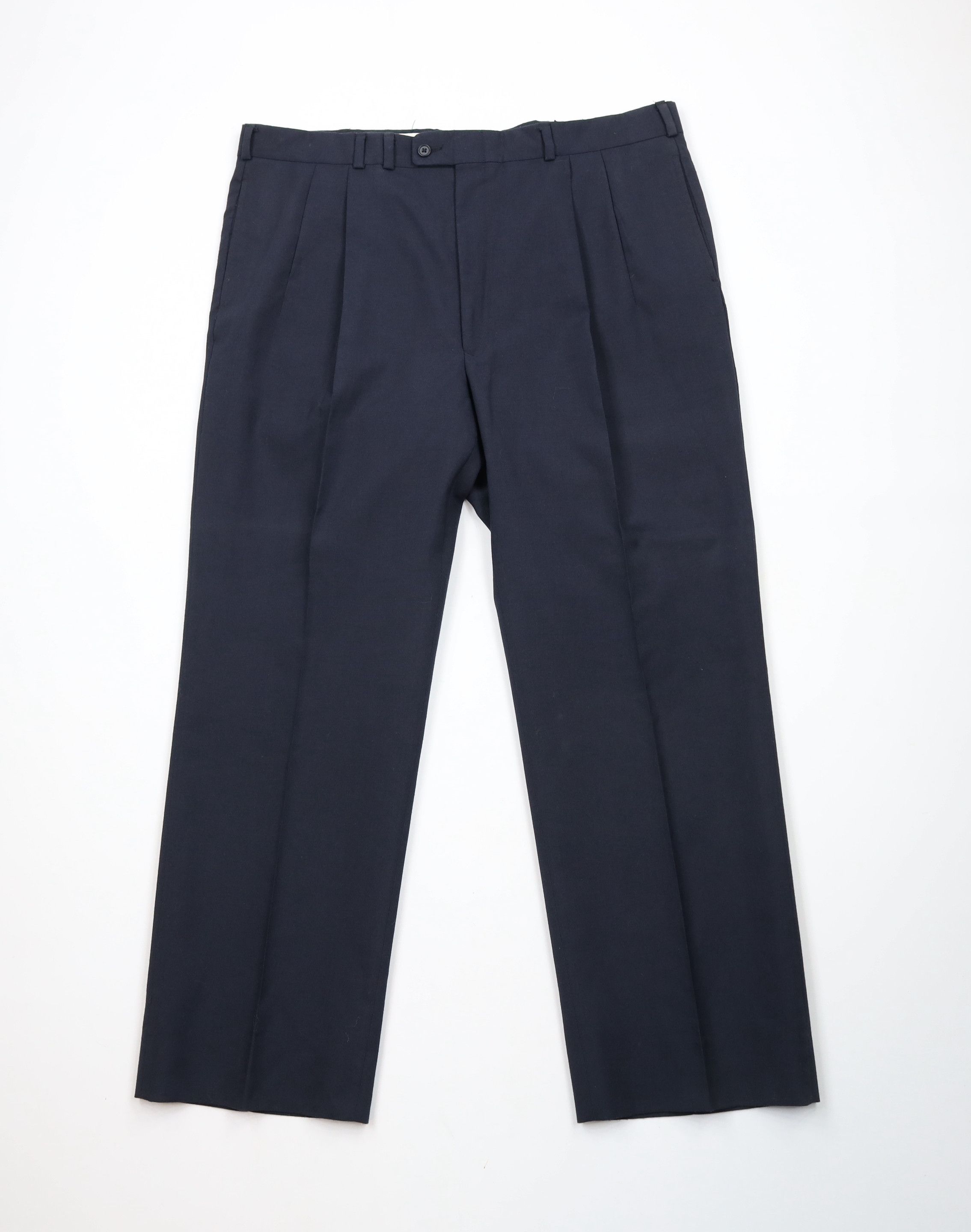 Vintage Vintage 90s Streetwear Wide Leg Chino Pants Navy Blue USA Size US 38 / EU 54 - 1 Thumbnail